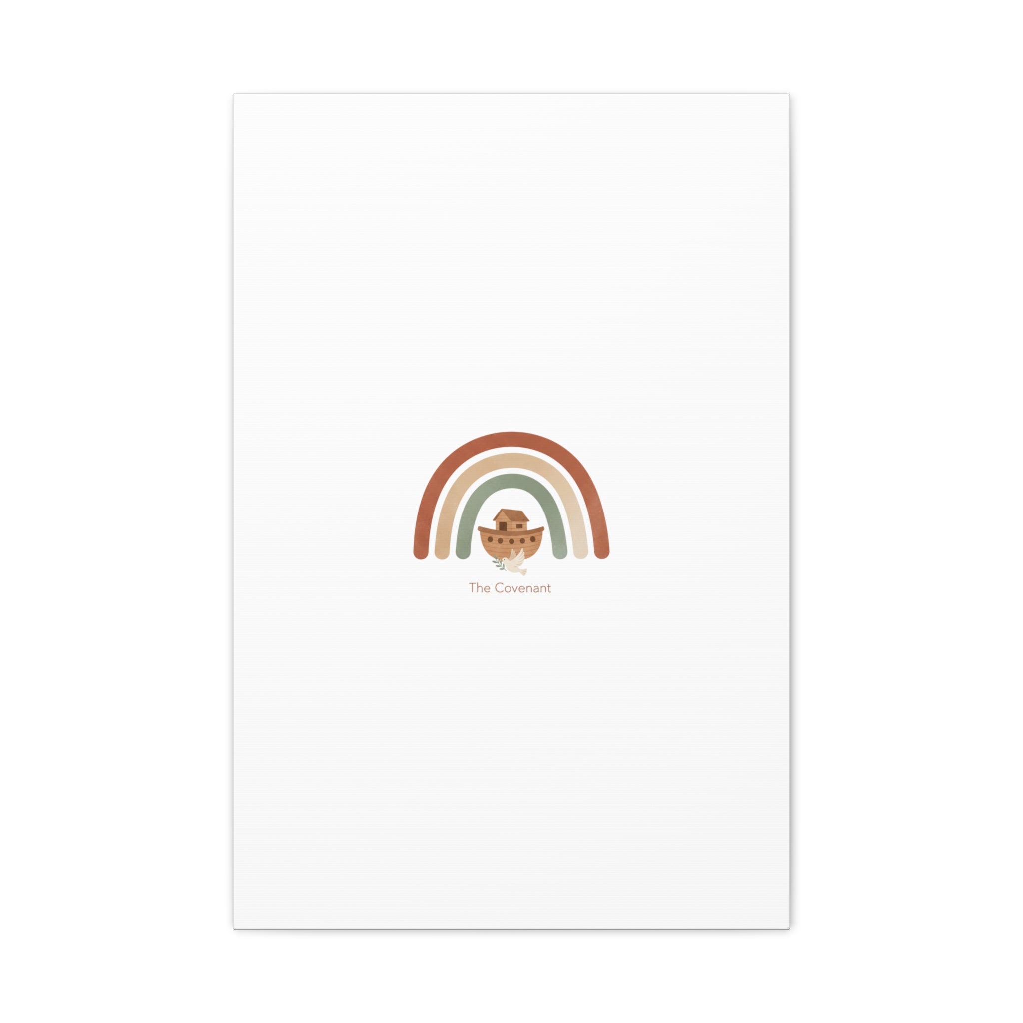 Noah's Ark Rainbow Matte Canvas Wall Art - "The Covenant" Nursery Decor