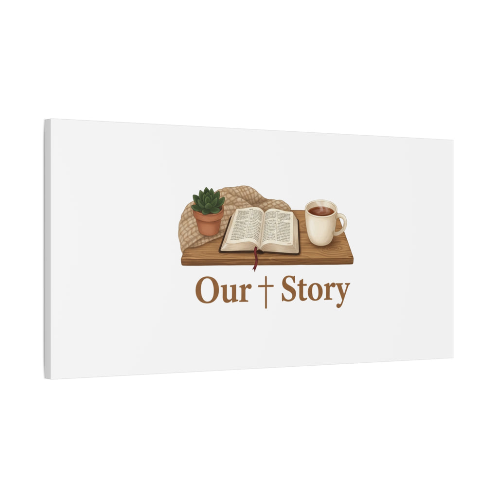 Our Story Canvas | Cozy Reading Aesthetic, Bookish Home Decor