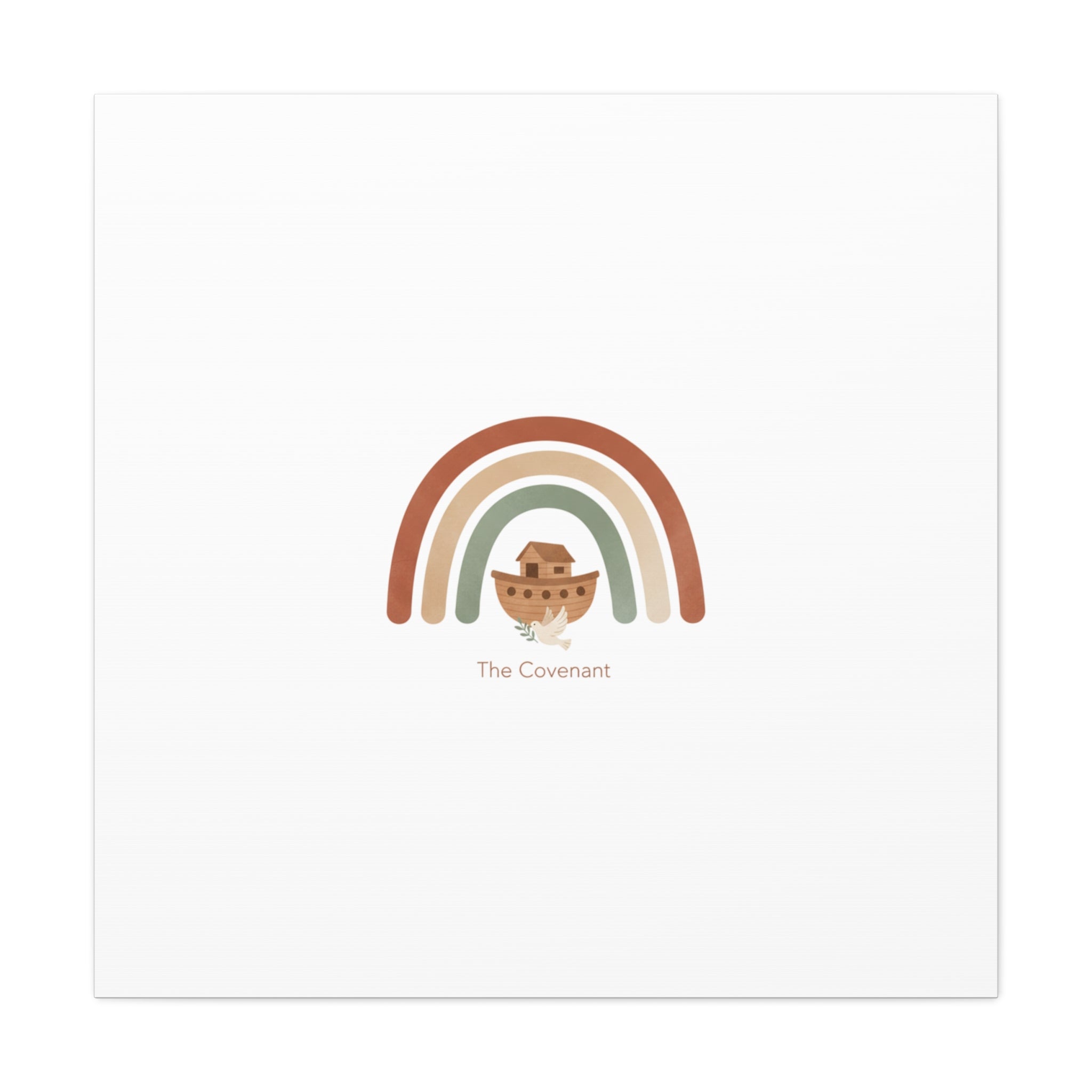 Noah's Ark Rainbow Matte Canvas Wall Art - "The Covenant" Nursery Decor