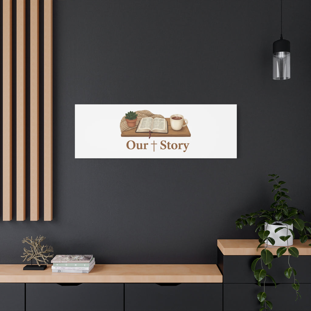Our Story Canvas | Cozy Reading Aesthetic, Bookish Home Decor