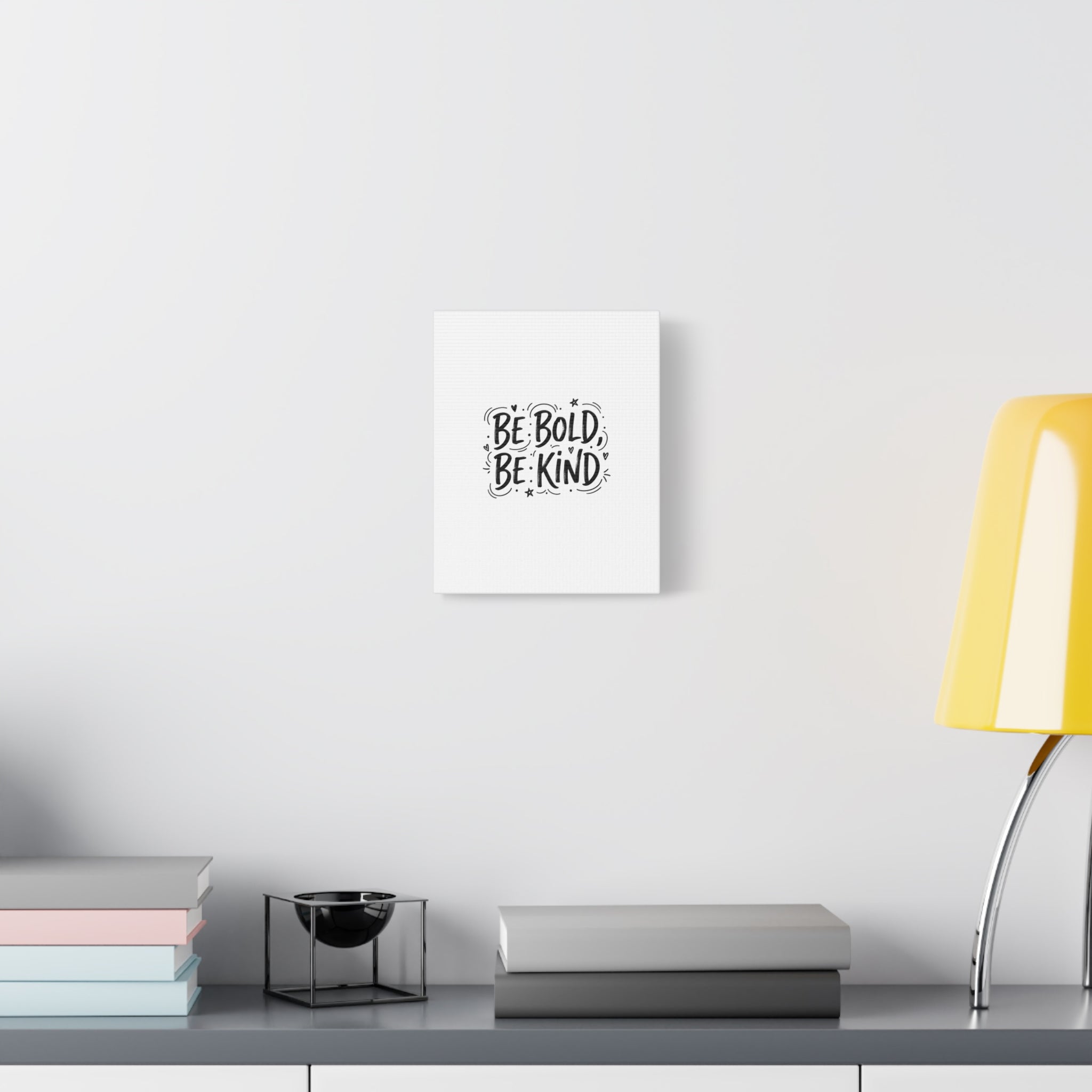 Be Bold Be Kind Canvas | Handwritten Marker Brush Script, Humanized Typography