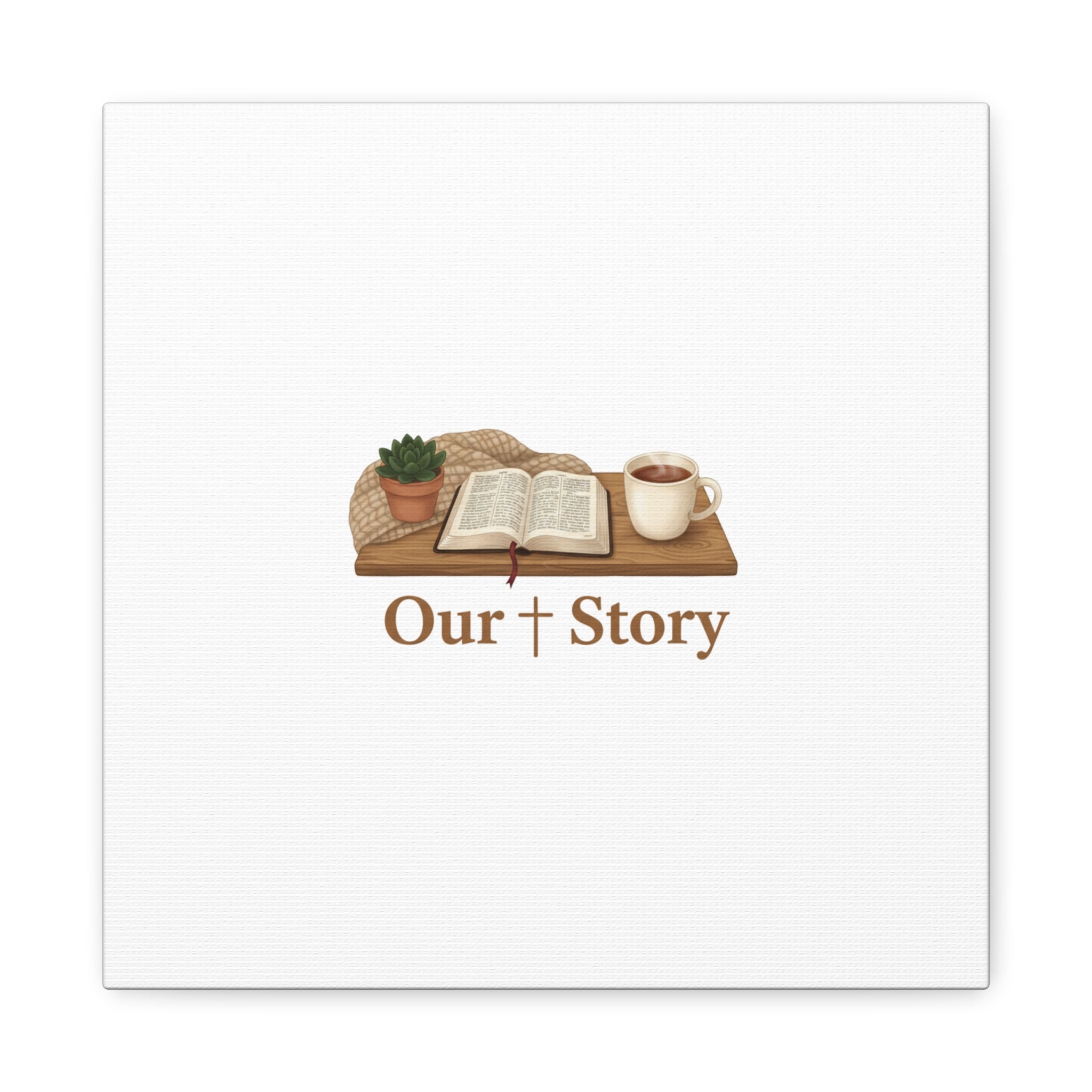 Our Story Canvas | Cozy Reading Aesthetic, Bookish Home Decor