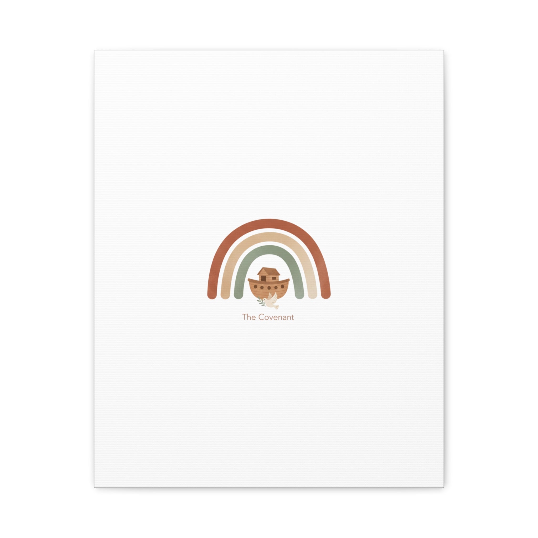 Noah's Ark Rainbow Matte Canvas Wall Art - "The Covenant" Nursery Decor