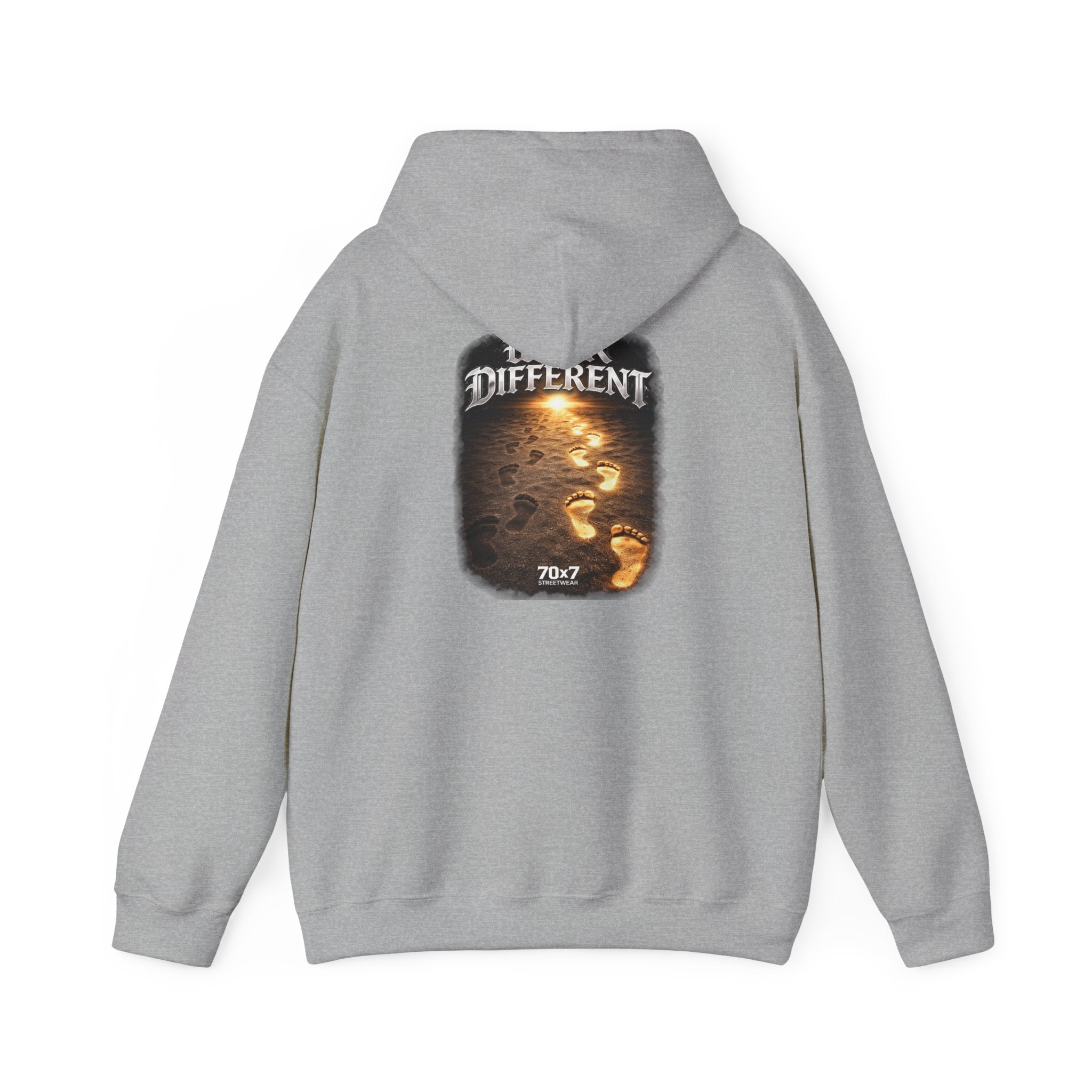 70x7 Streetwear Hoodie — 70x7 "Walk Different" Graphic Pullover
