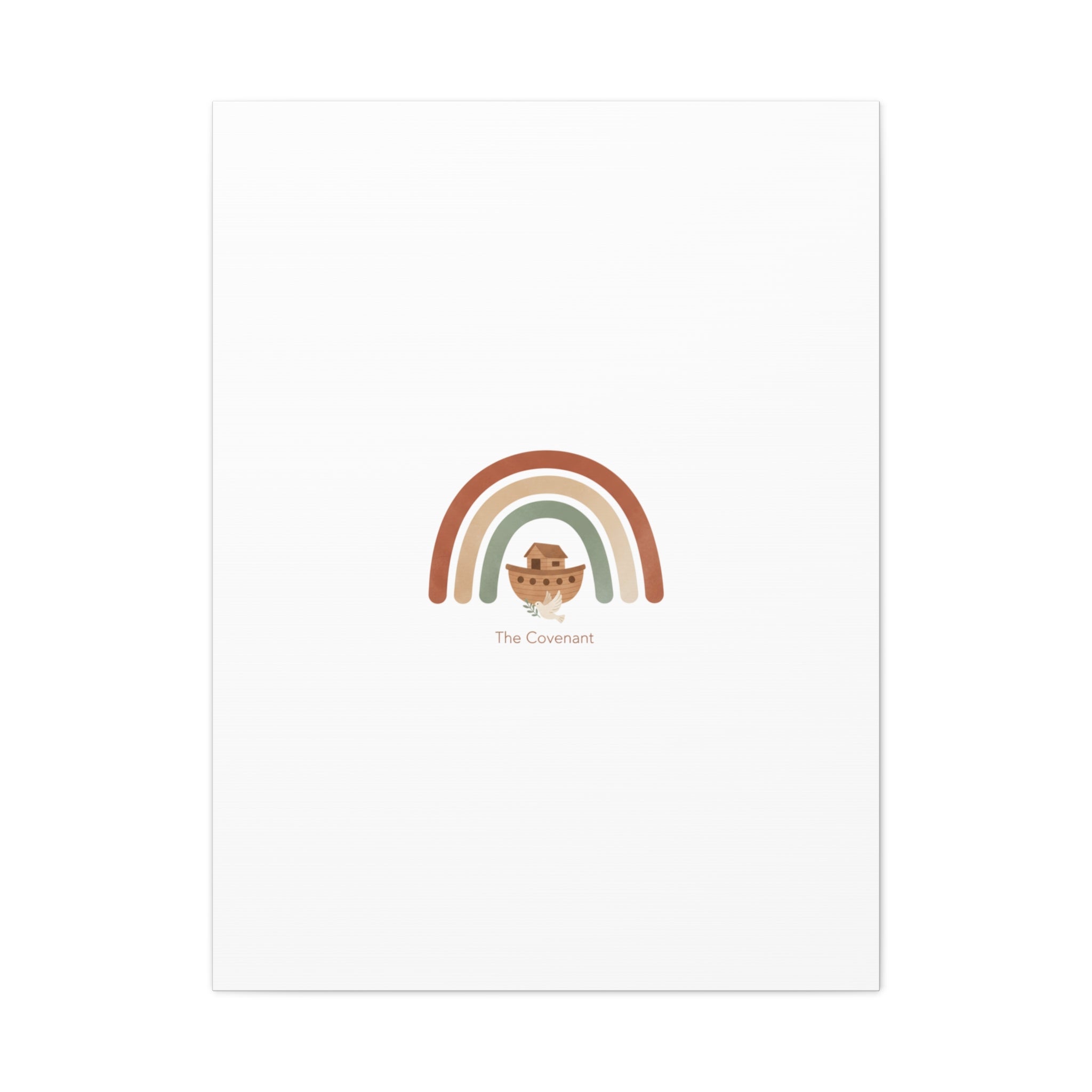 Noah's Ark Rainbow Matte Canvas Wall Art - "The Covenant" Nursery Decor