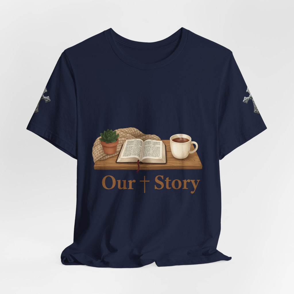 Our Story bookish reading tee | cozy book aesthetic, library life