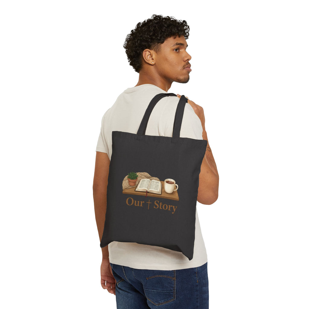 Our Story Tote | Cozy Bookish Aesthetic, Library Life Canvas