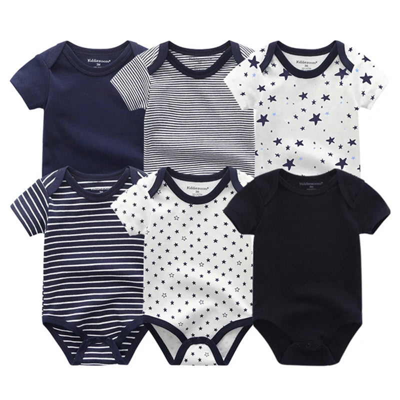 6Pcs/Set Unisex Newborn Baby Boy Clothes Unicorn Cotton Baby Girl Clothes Cartoon Girls Baby Clothing Jumpsuits Bodysuits