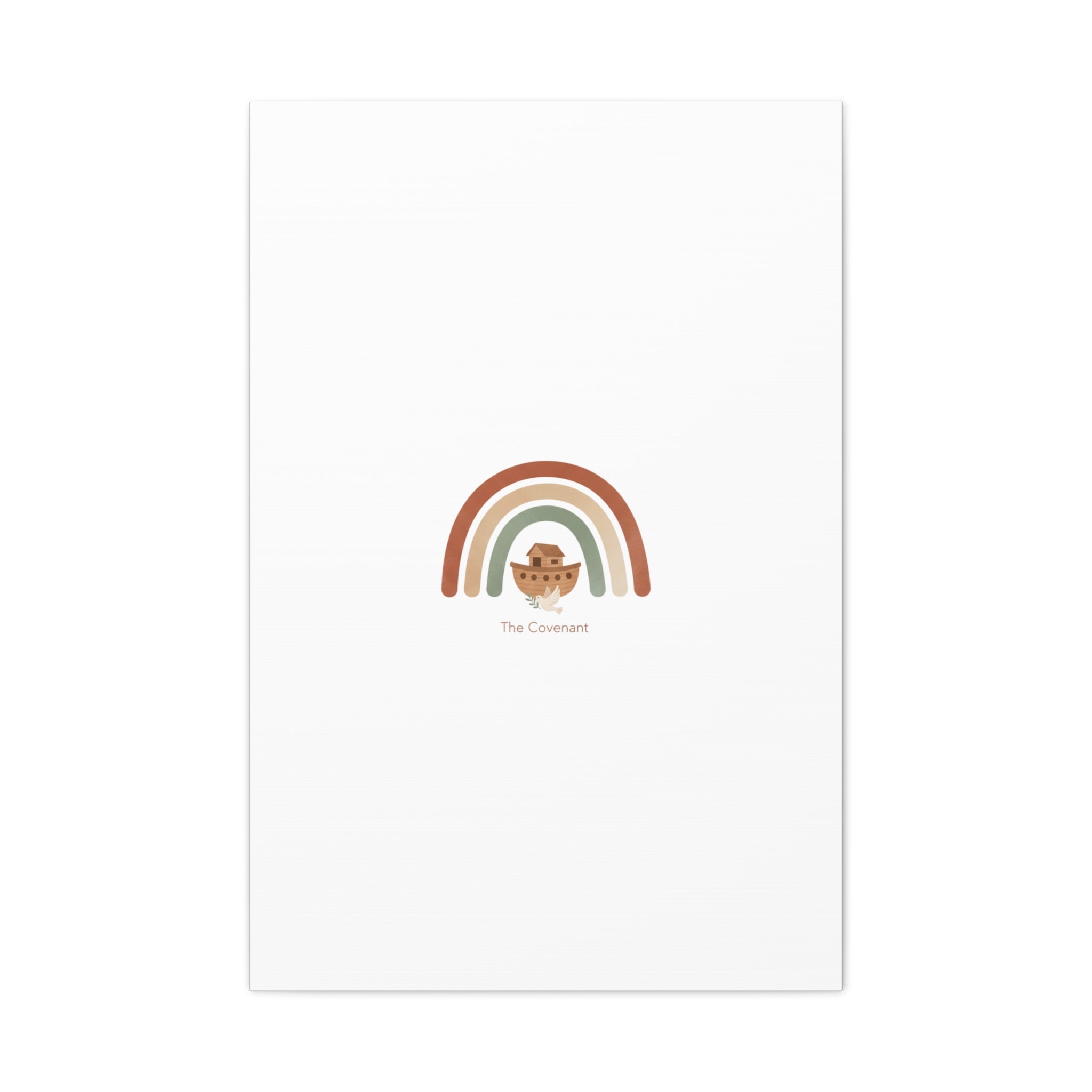 Noah's Ark Rainbow Matte Canvas Wall Art - "The Covenant" Nursery Decor