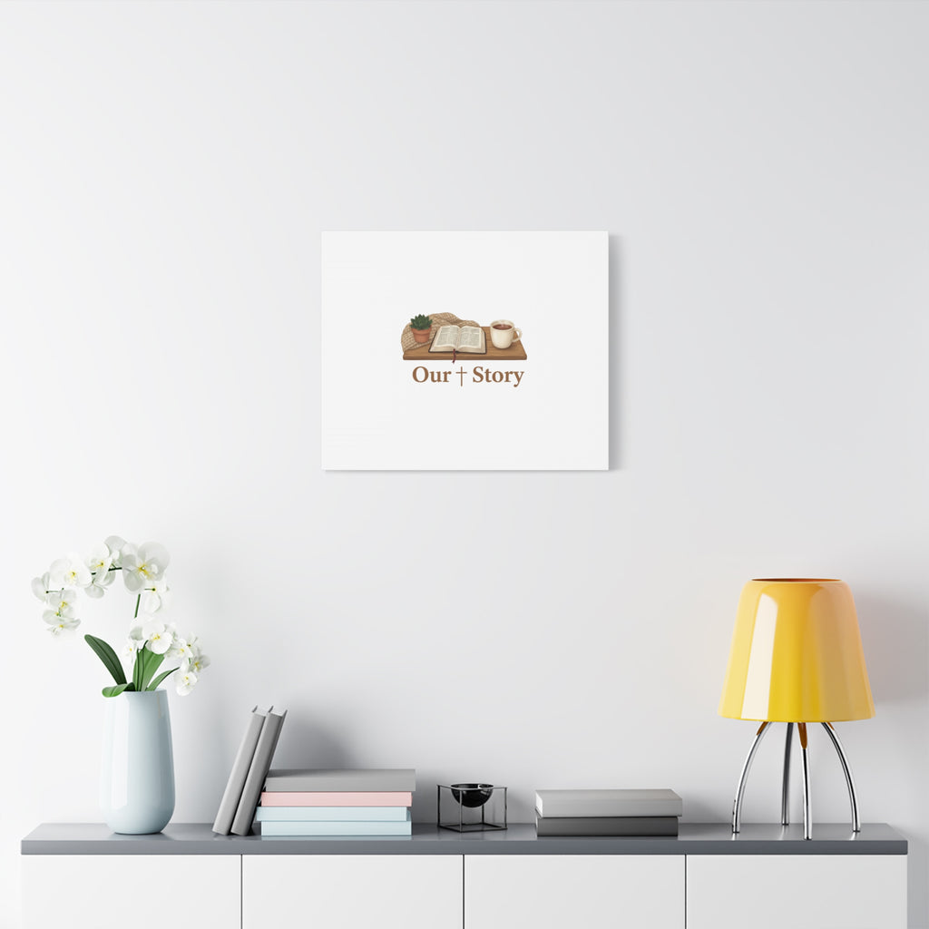 Our Story Canvas | Cozy Reading Aesthetic, Bookish Home Decor