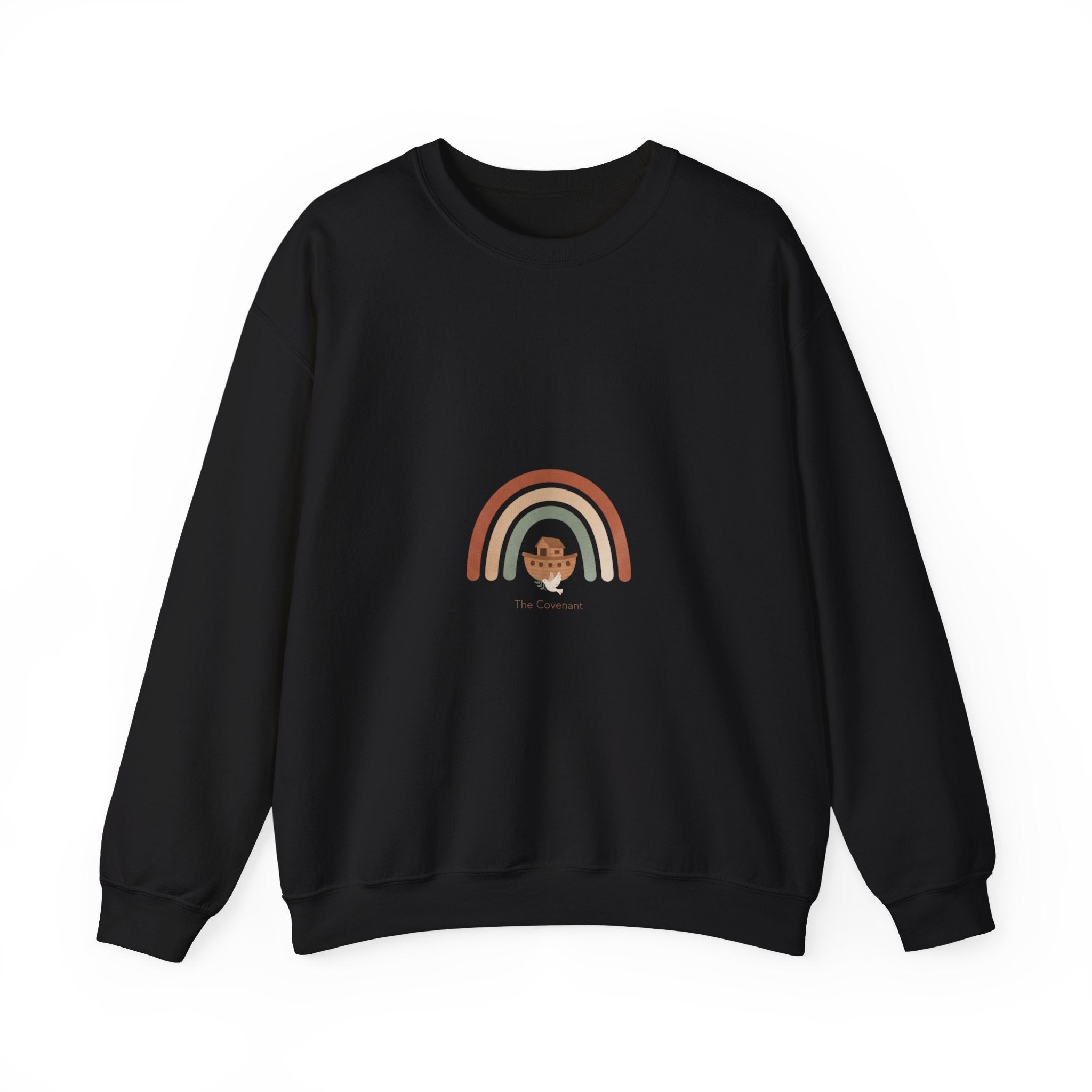 Neutral Rainbow Arc Sweatshirt | muted rainbow boho desert arc design