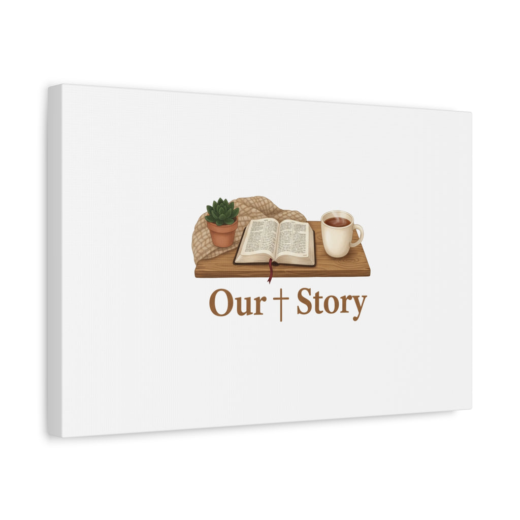 Our Story Canvas | Cozy Reading Aesthetic, Bookish Home Decor