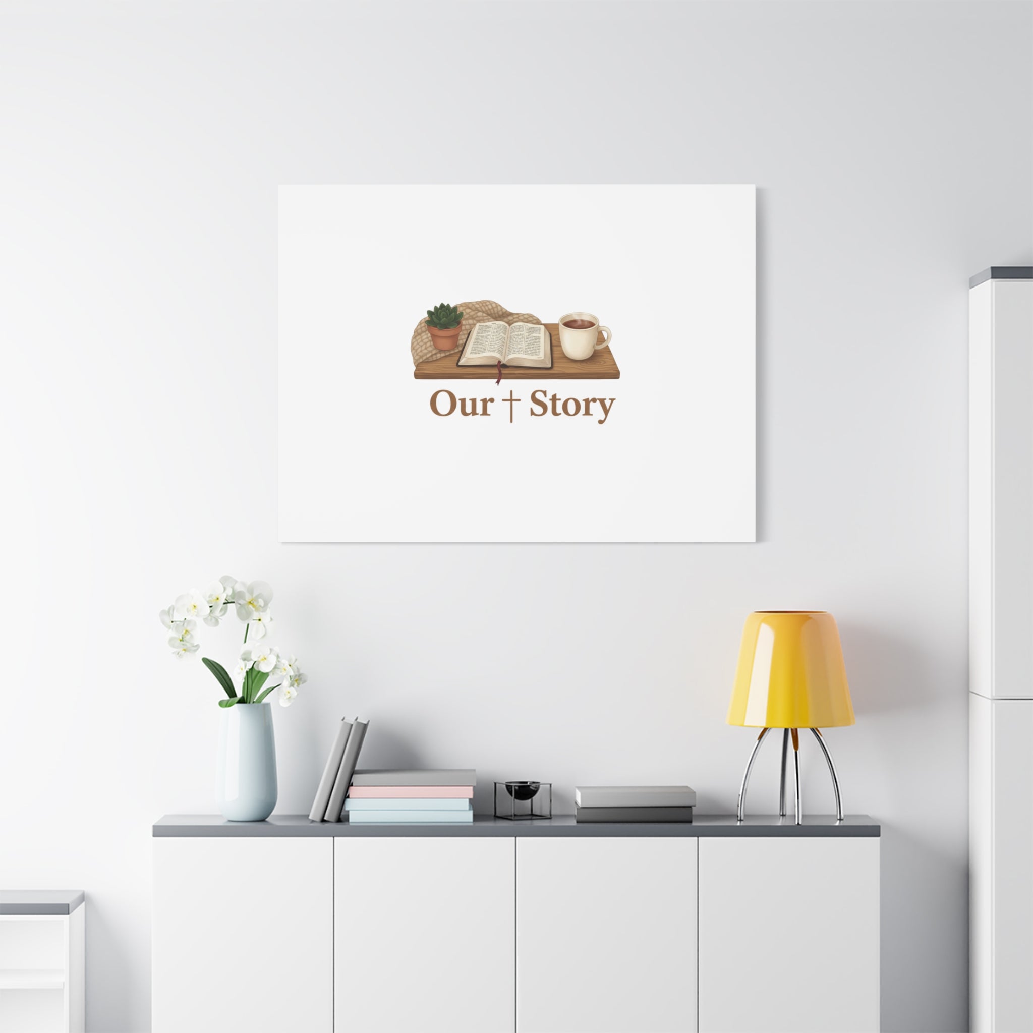 Our Story Canvas | Cozy Reading Aesthetic, Bookish Home Decor
