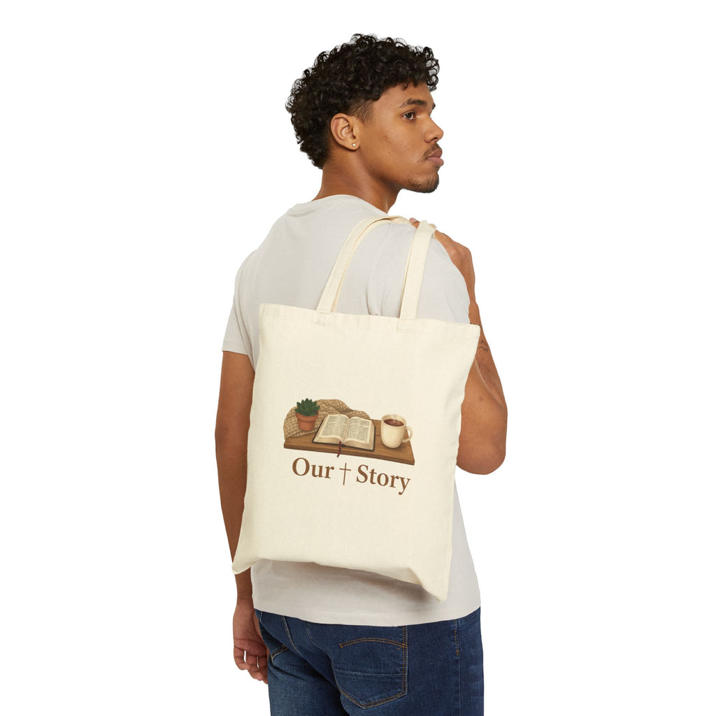 Our Story Tote | Cozy Bookish Aesthetic, Library Life Canvas