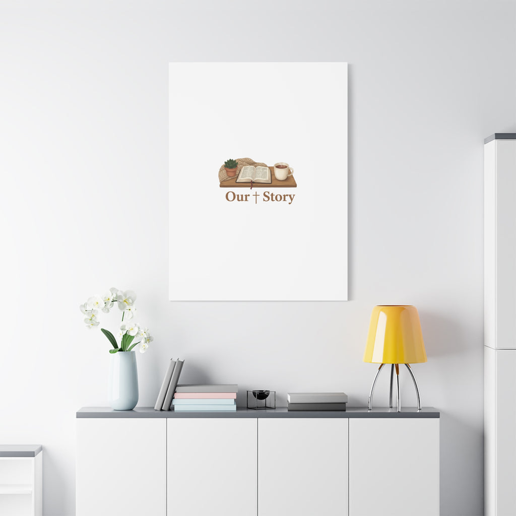 Our Story Canvas | Cozy Reading Aesthetic, Bookish Home Decor