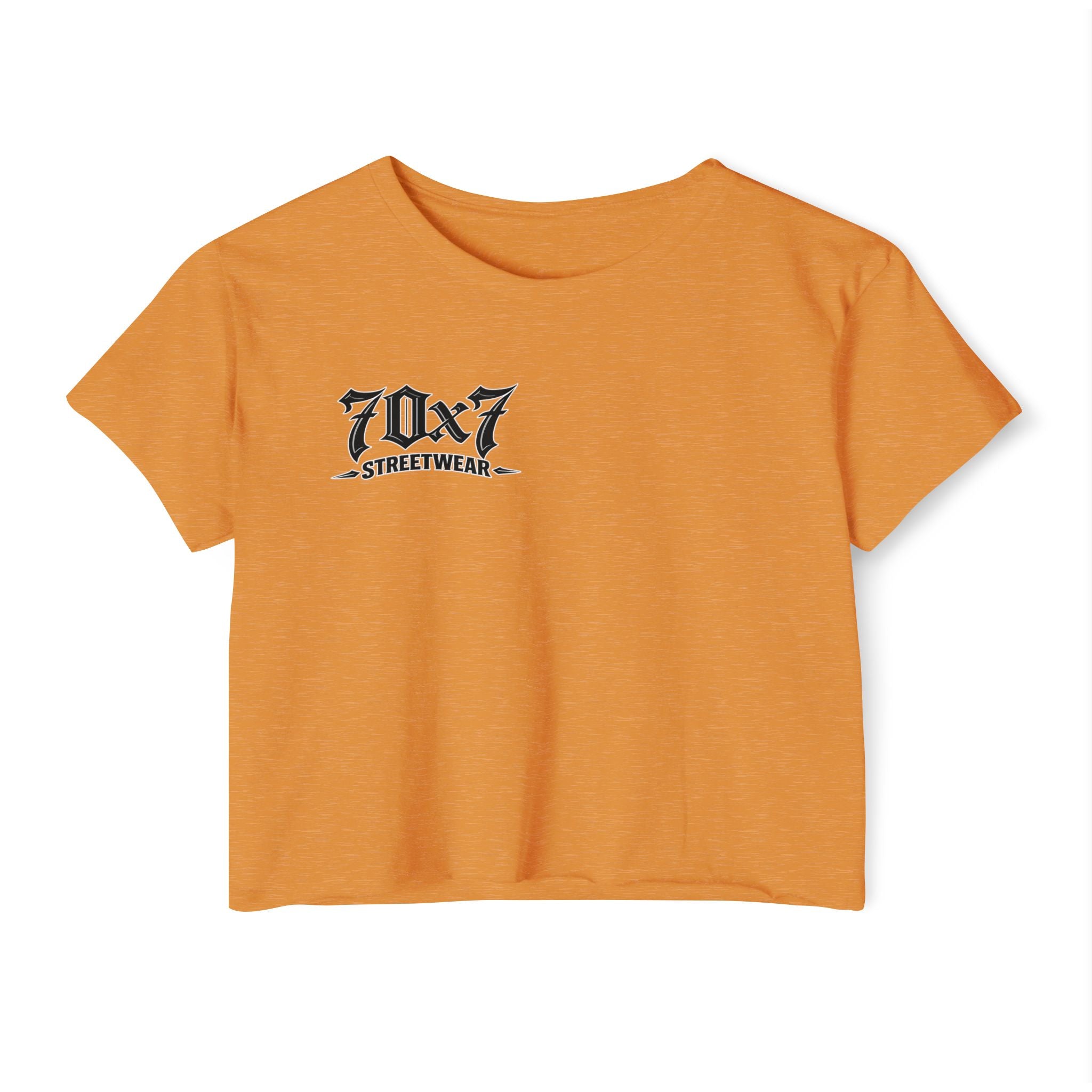 Women's Crop Top — "En Mi Bolsa, En Mi Biblia También" 70 x7 Streetwear Graphic