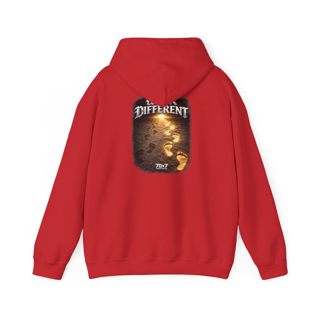 70x7 Streetwear Hoodie — 70x7 "Walk Different" Graphic Pullover