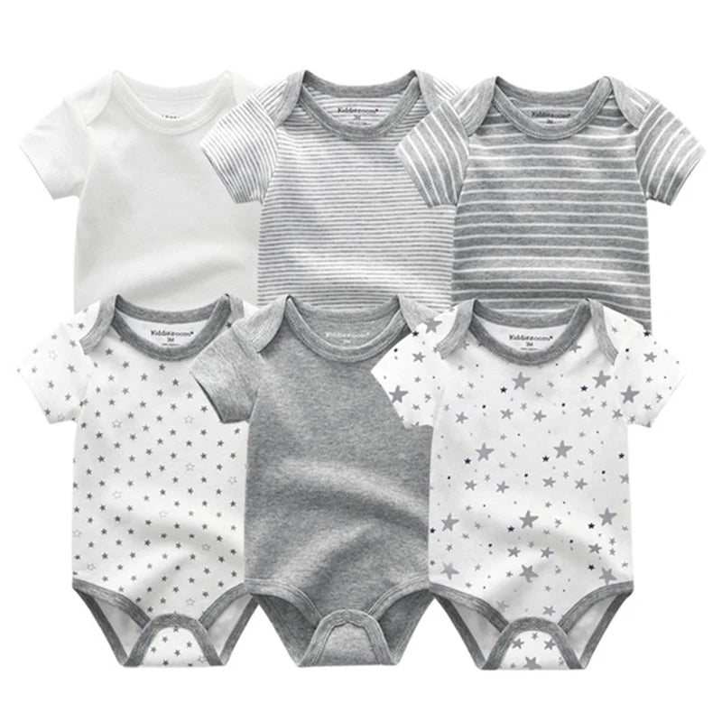 6Pcs/Set Unisex Newborn Baby Boy Clothes Unicorn Cotton Baby Girl Clothes Cartoon Girls Baby Clothing Jumpsuits Bodysuits