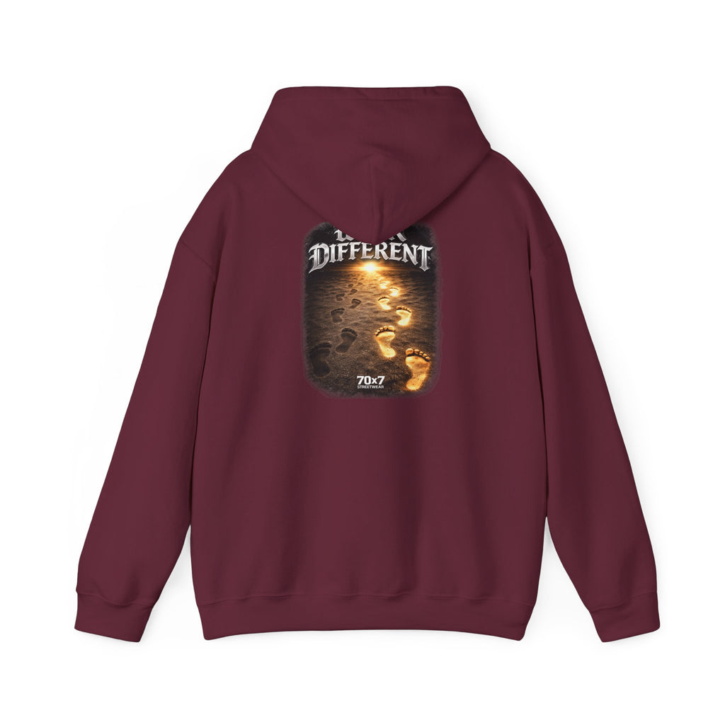 70x7 Streetwear Hoodie — 70x7 "Walk Different" Graphic Pullover