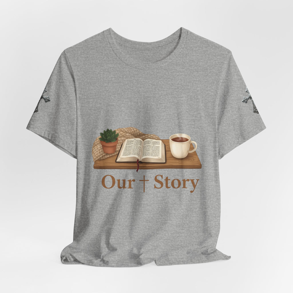 Our Story bookish reading tee | cozy book aesthetic, library life