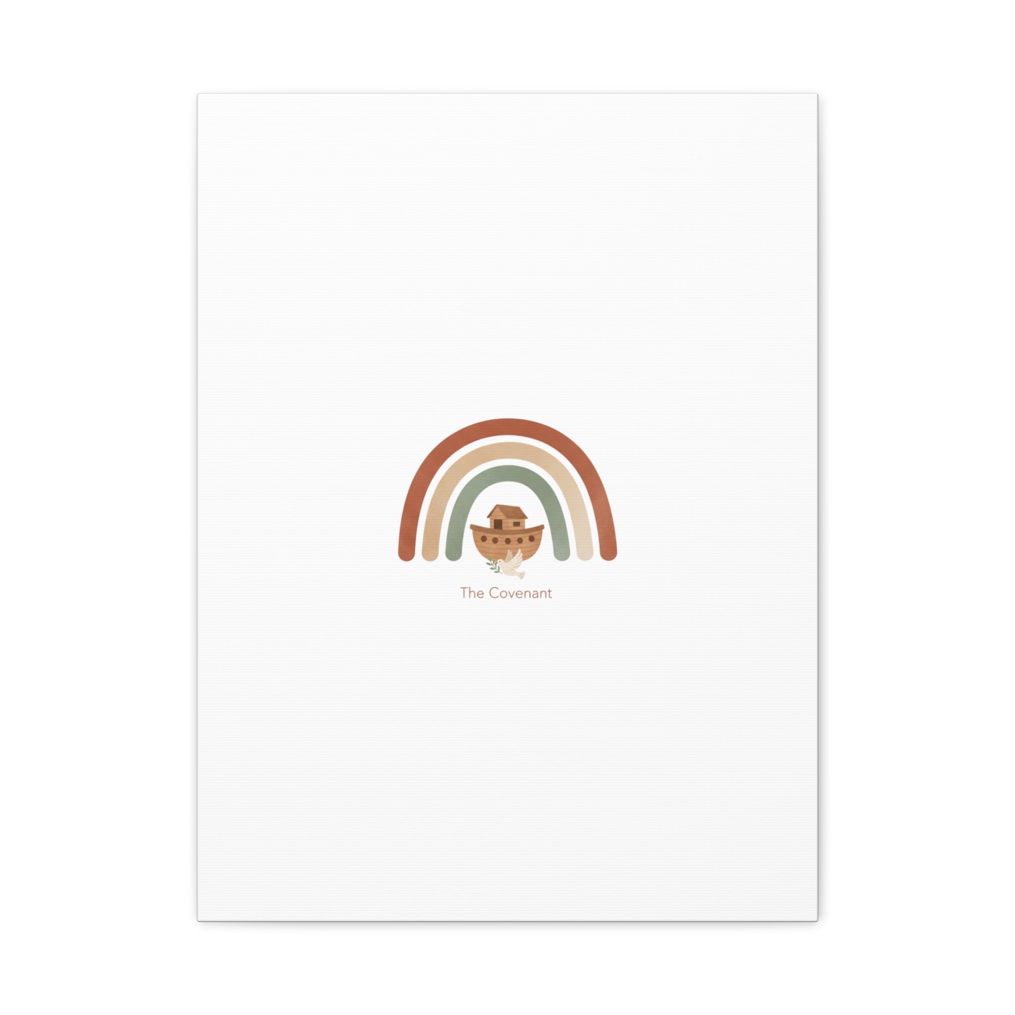 Noah's Ark Rainbow Matte Canvas Wall Art - "The Covenant" Nursery Decor