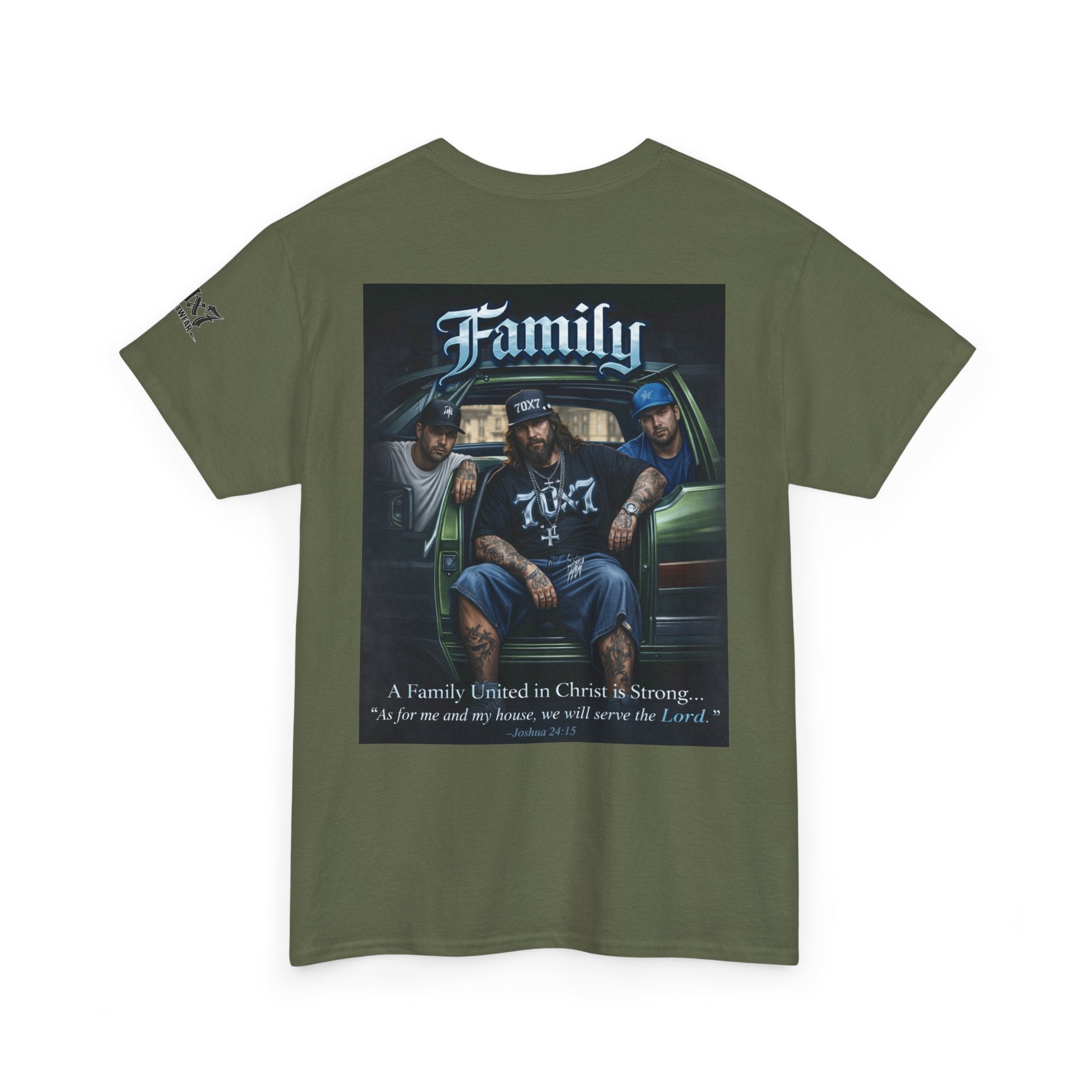 70x7 Streetwear Family Tee — "Family" Graphic Cotton T-Shirt