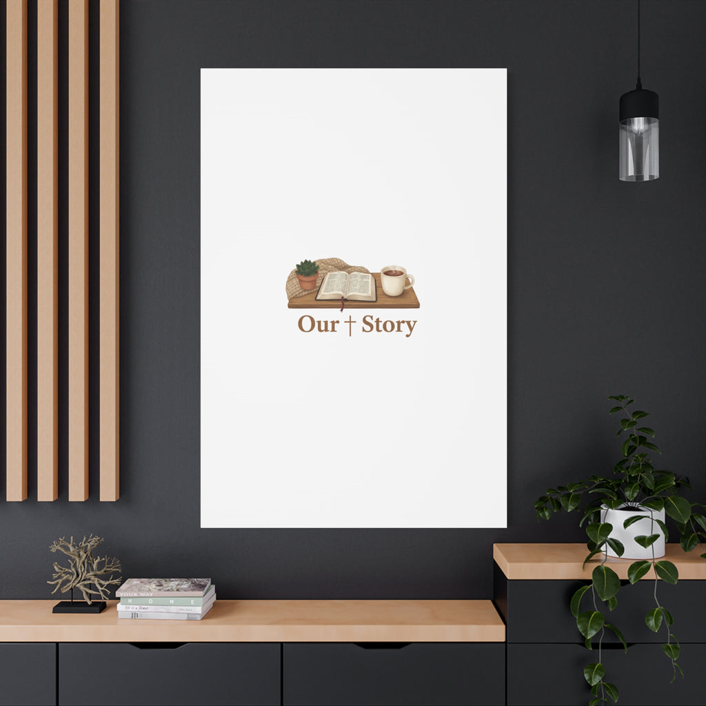 Our Story Canvas | Cozy Reading Aesthetic, Bookish Home Decor
