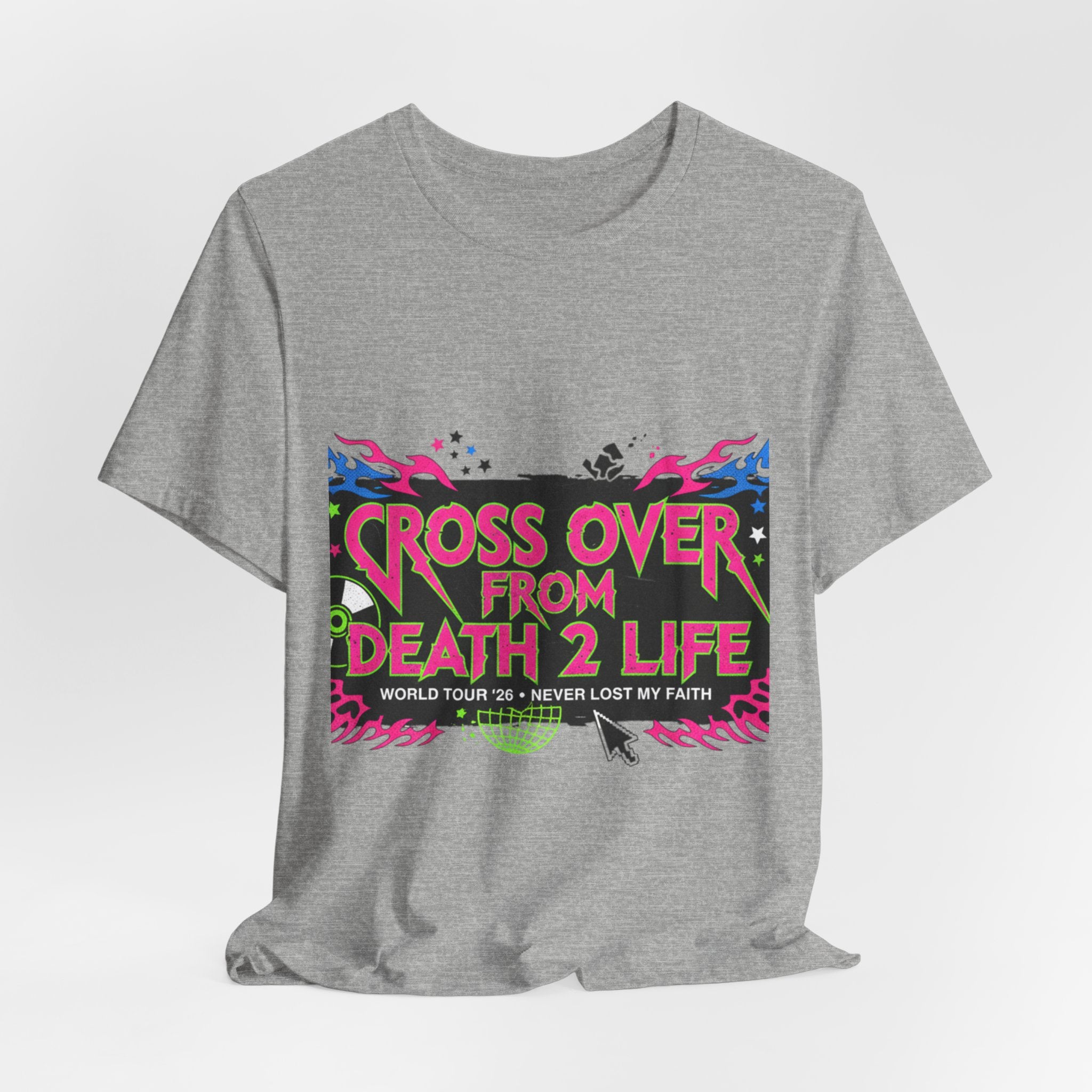 Cross Over From Death 2 Life Tee | Y2K Distressed Band Style, vintage band tee