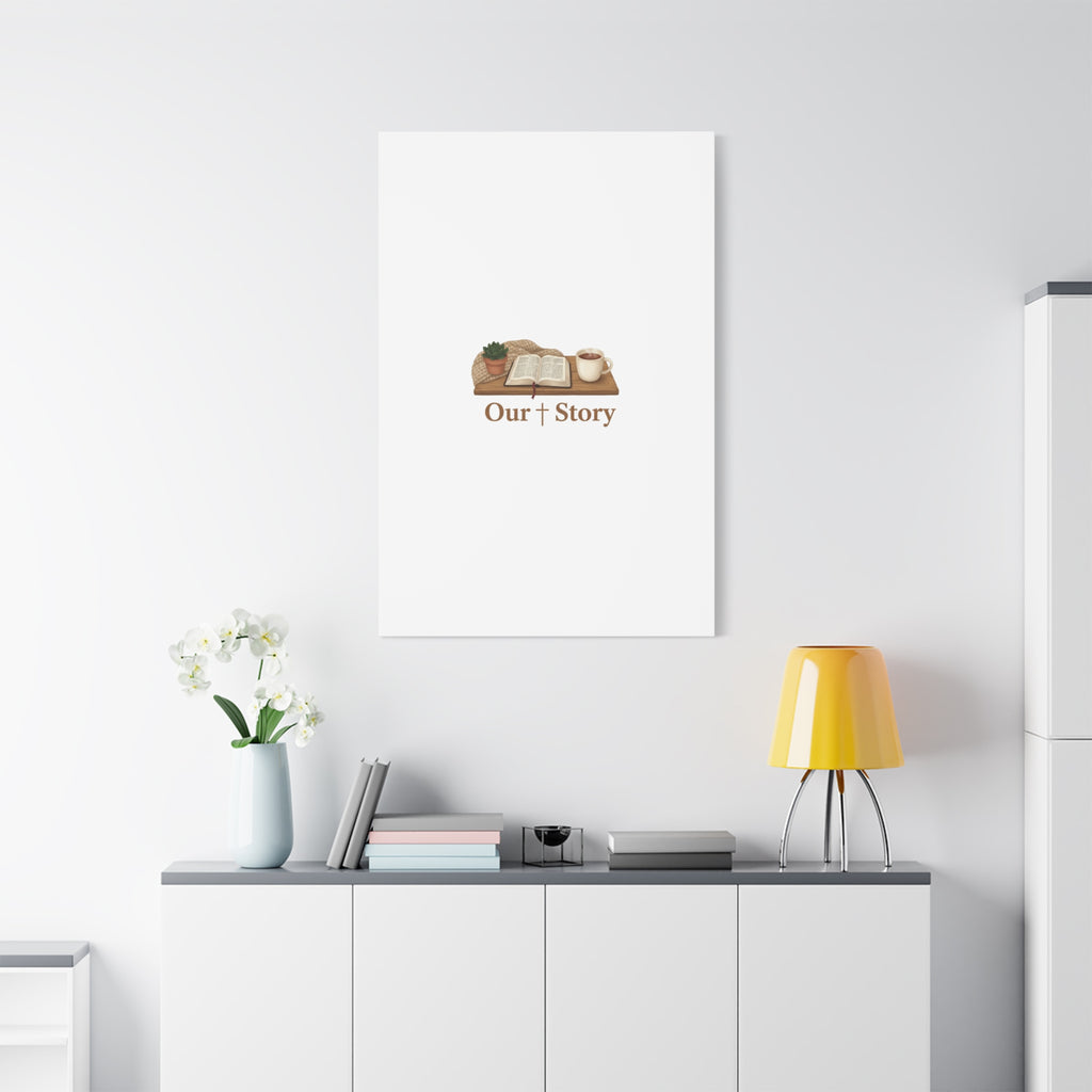 Our Story Canvas | Cozy Reading Aesthetic, Bookish Home Decor