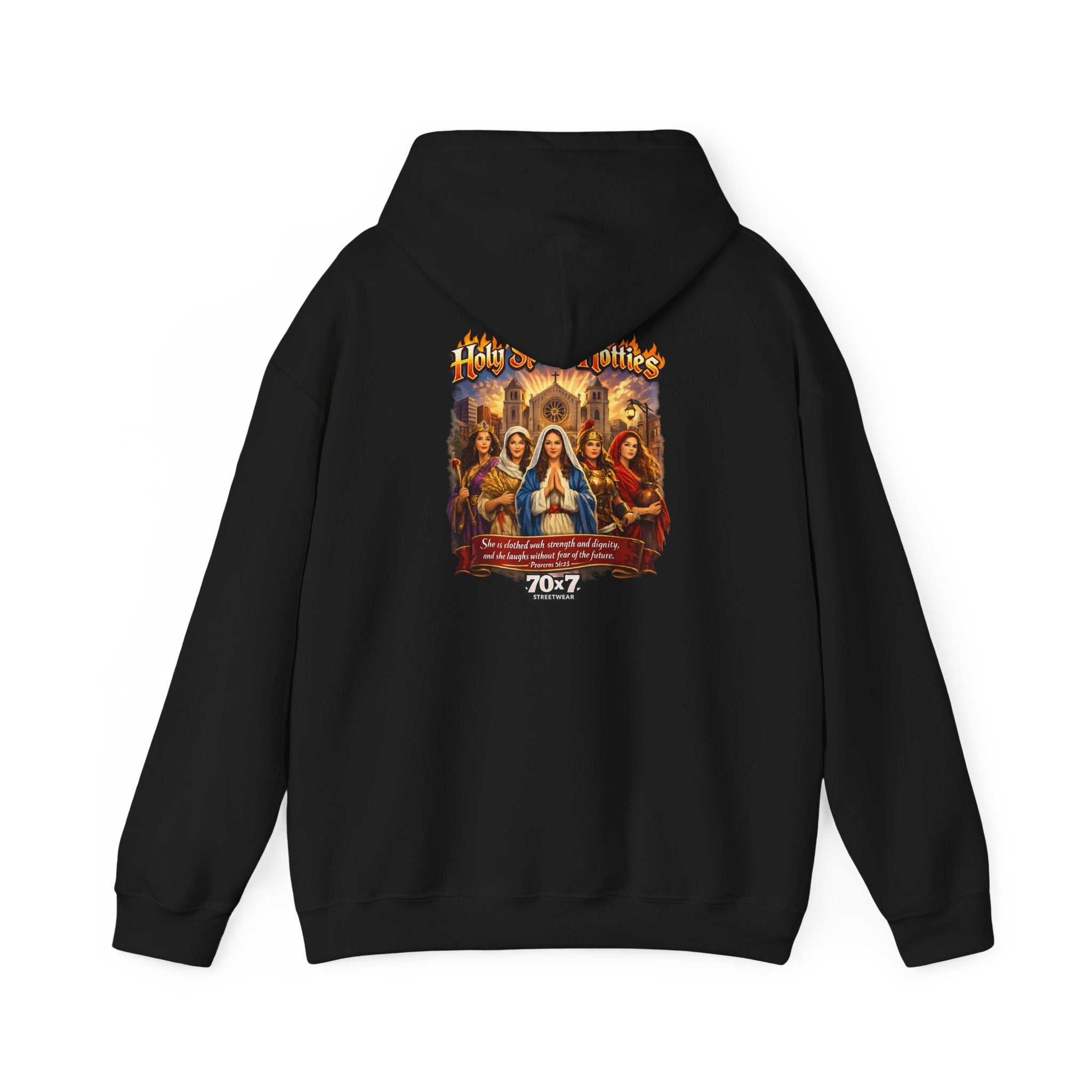 70x7 Streetwear Holy Spirit Hotties Religious Graphic Hoodie