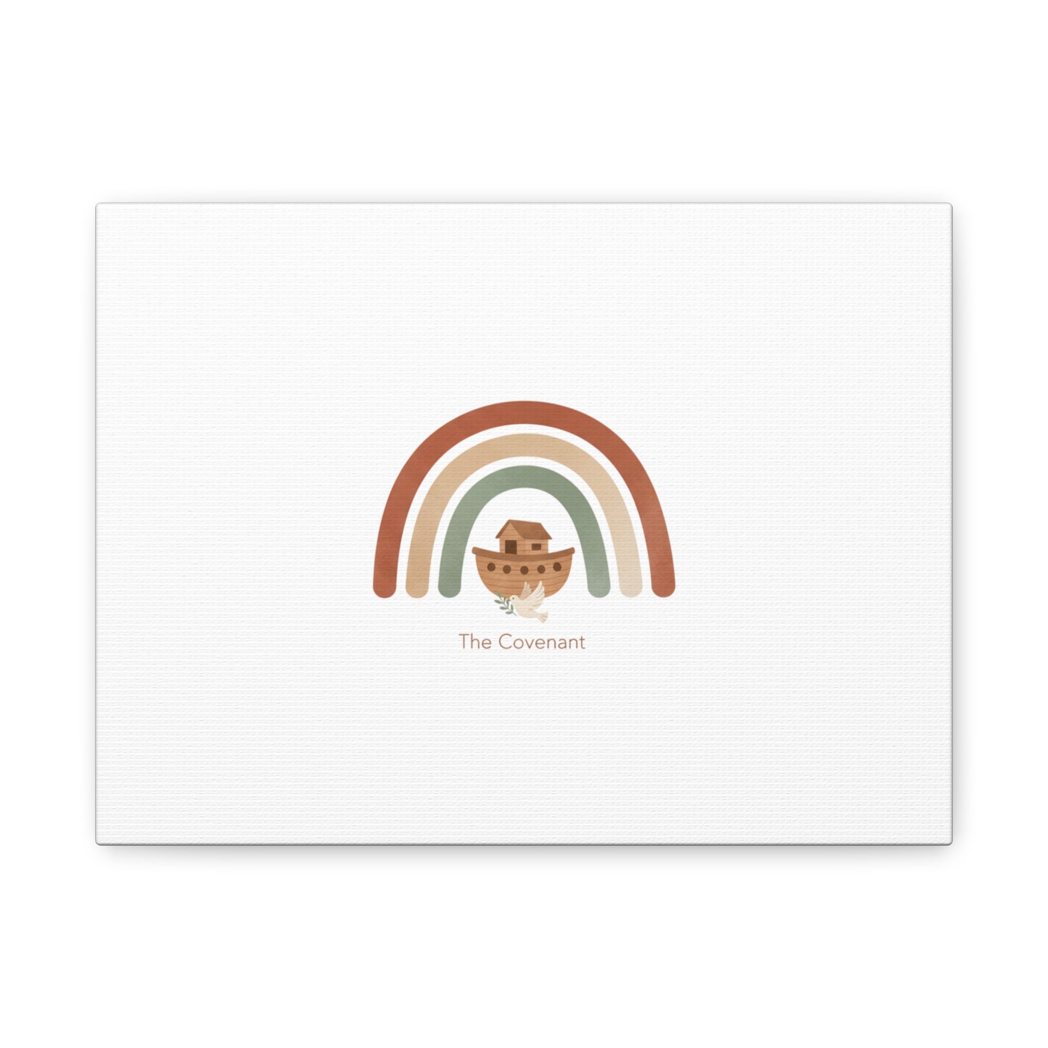 Noah's Ark Rainbow Matte Canvas Wall Art - "The Covenant" Nursery Decor