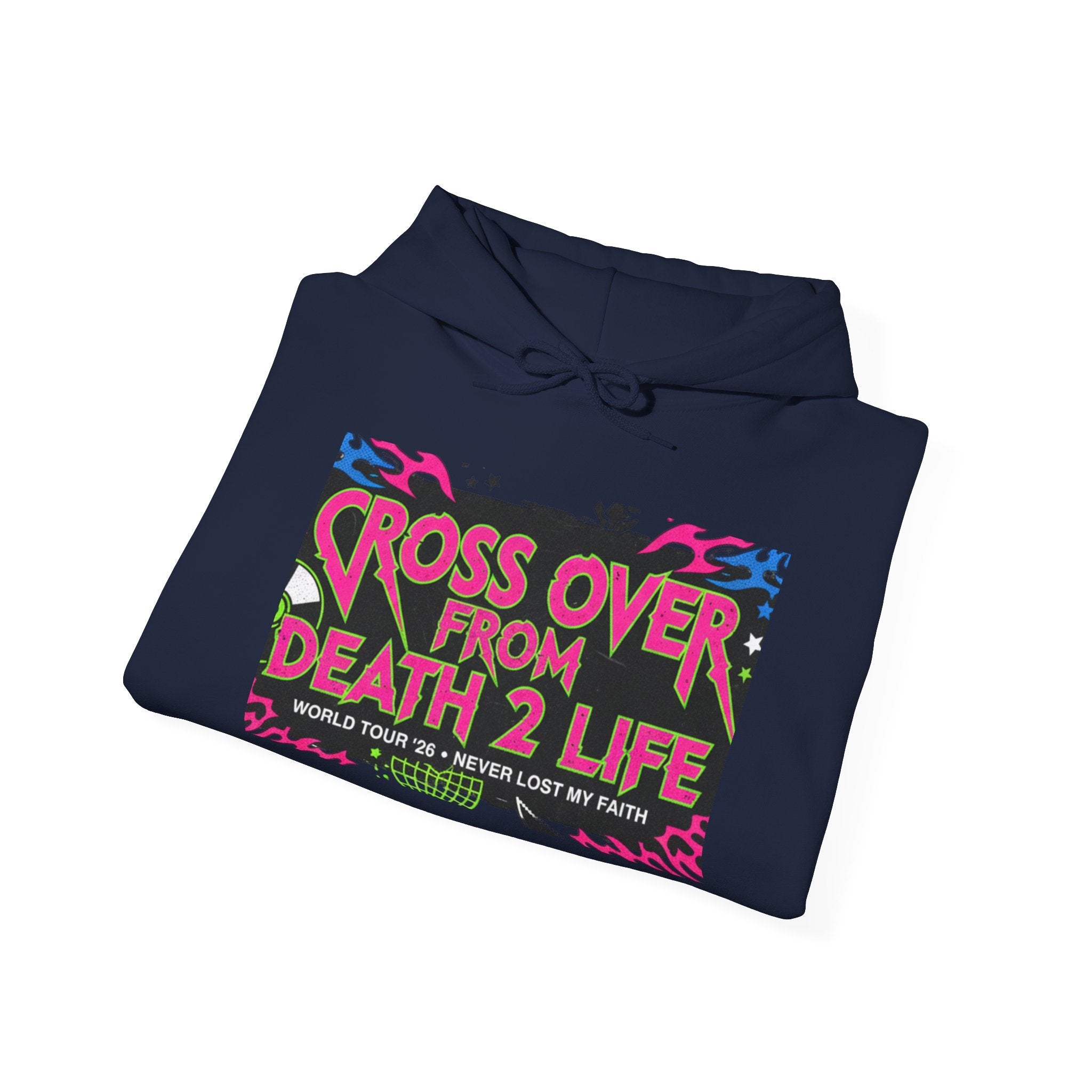 Crossover From Death 2 Life Hoodie — Bold Graphic Tour-Style Pullover