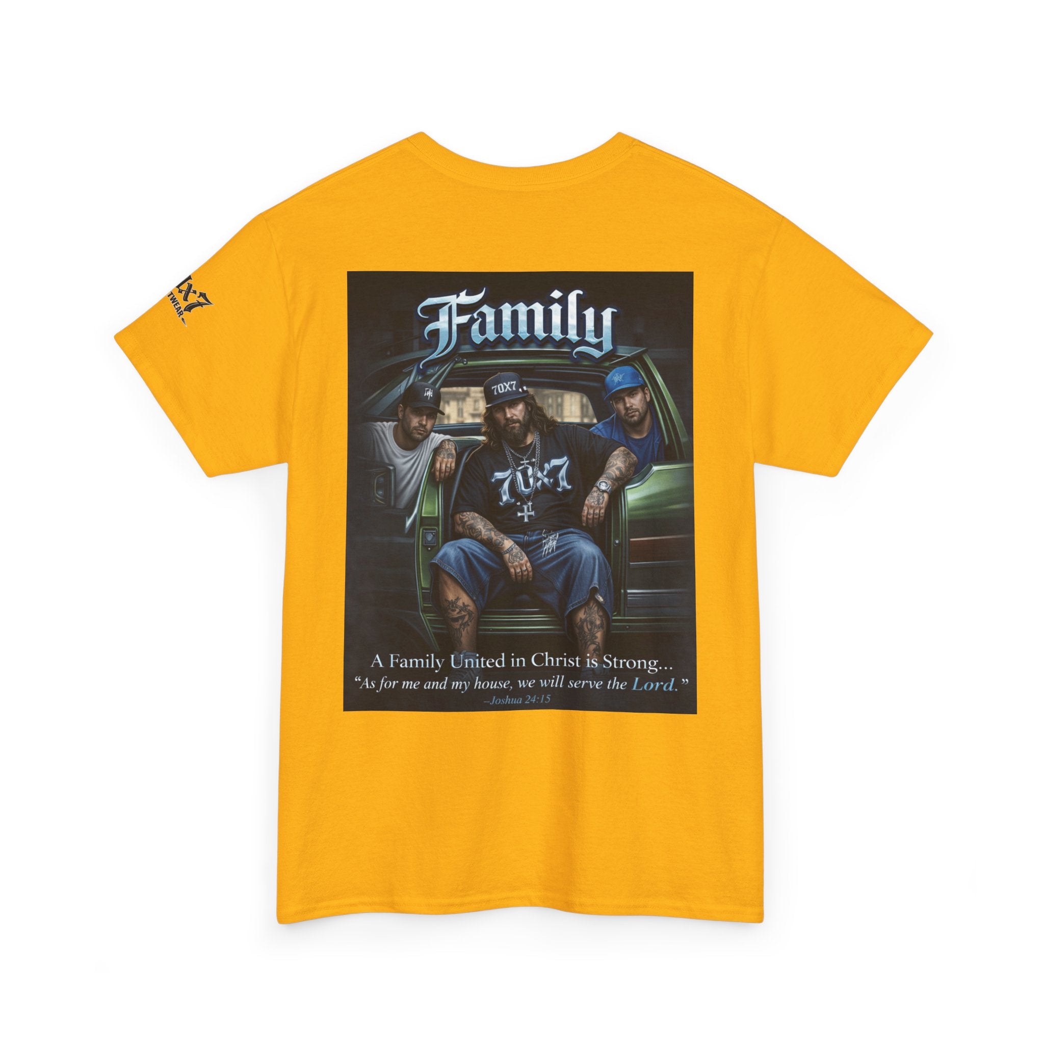 70x7 Streetwear Family Tee — "Family" Graphic Cotton T-Shirt