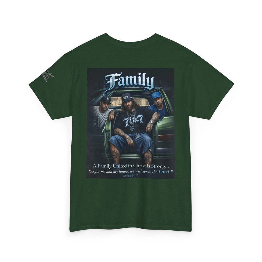 70x7 Streetwear Family Tee — "Family" Graphic Cotton T-Shirt