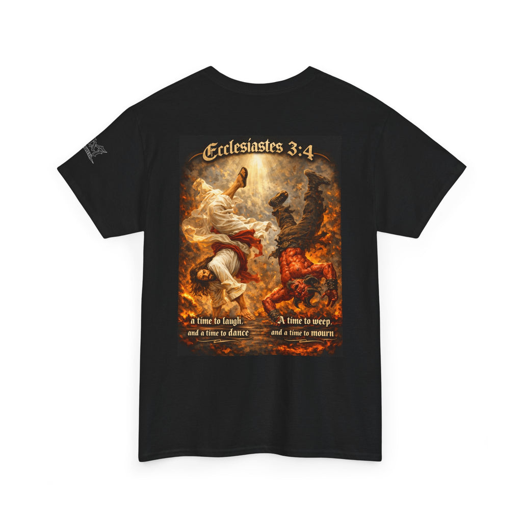 70x7 Streetwear Ecclesiastes 3:4 Graphic Tee — "A Time to Laugh" Christian Faith T‑Shirt