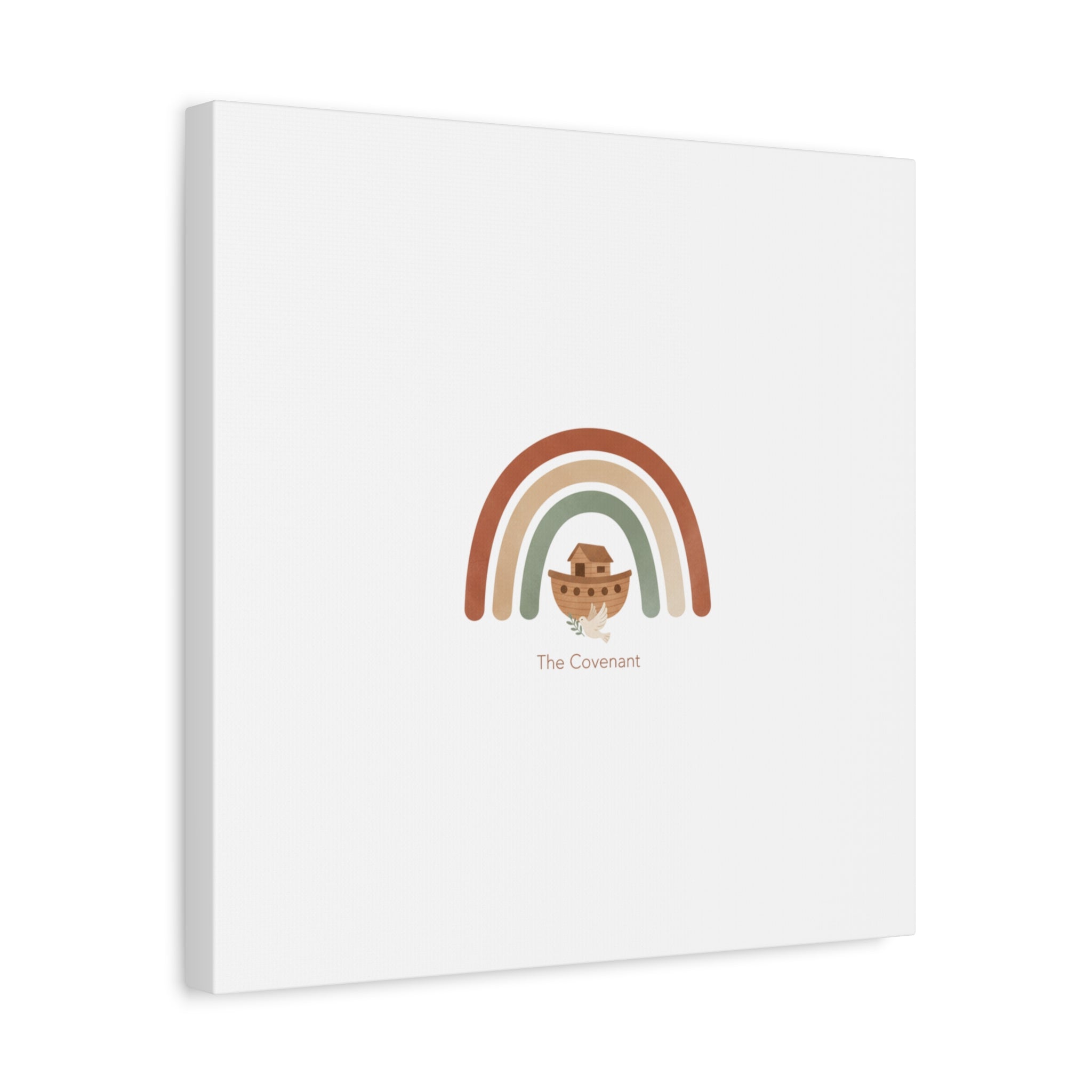 Noah's Ark Rainbow Matte Canvas Wall Art - "The Covenant" Nursery Decor