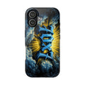 70x7 Streetwear - Tough Phone Case — Bold Blue Graffiti Name with Sunburst Clouds
