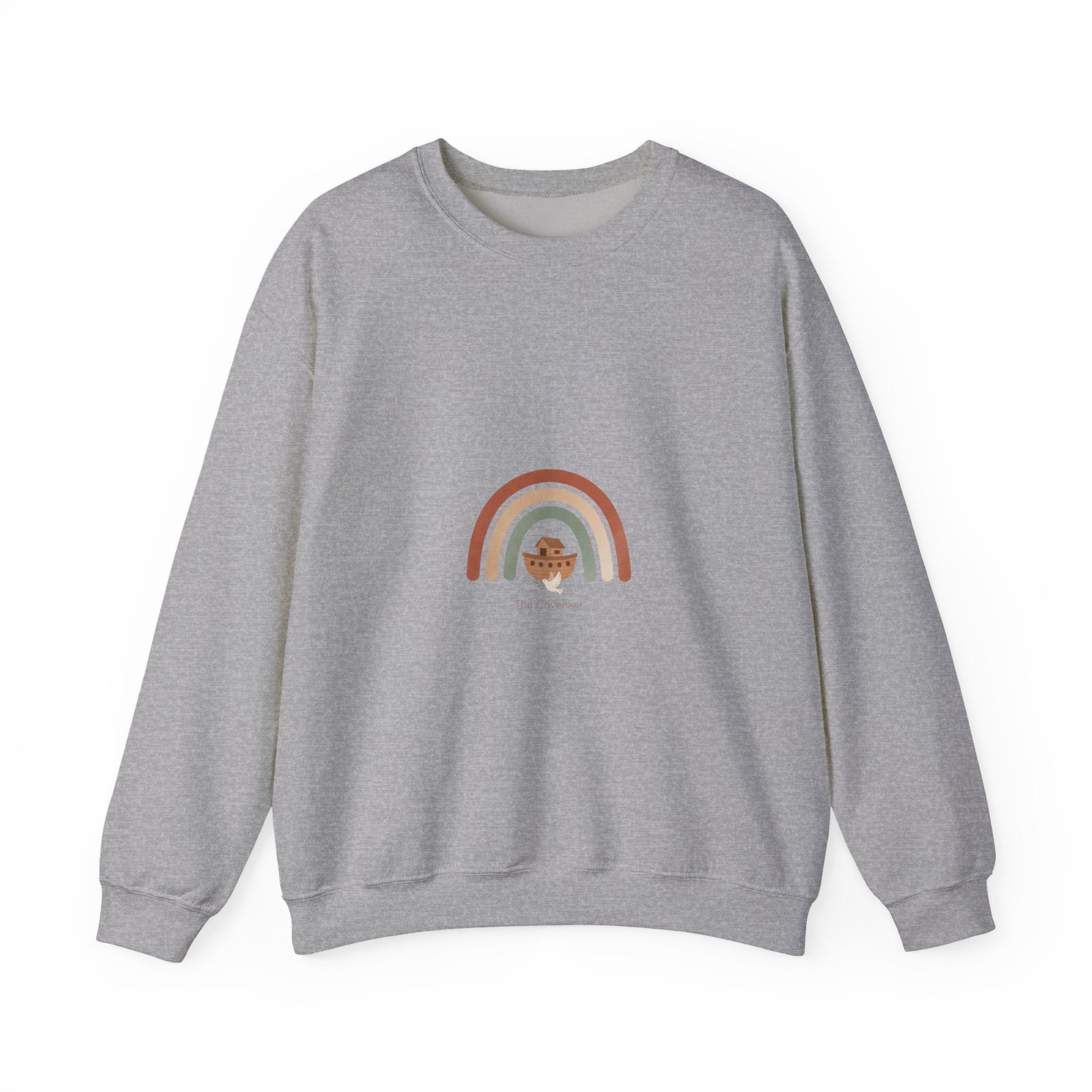 Neutral Rainbow Arc Sweatshirt | muted rainbow boho desert arc design