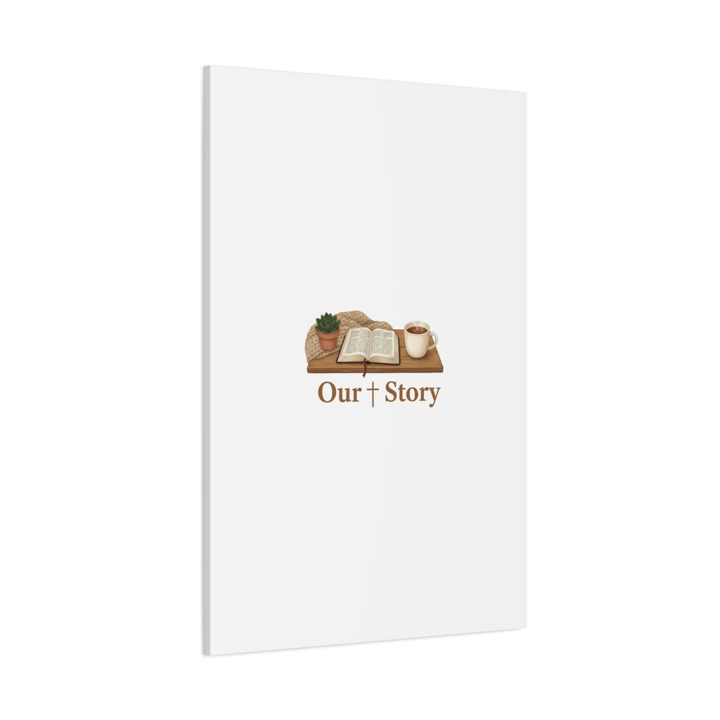 Our Story Canvas | Cozy Reading Aesthetic, Bookish Home Decor