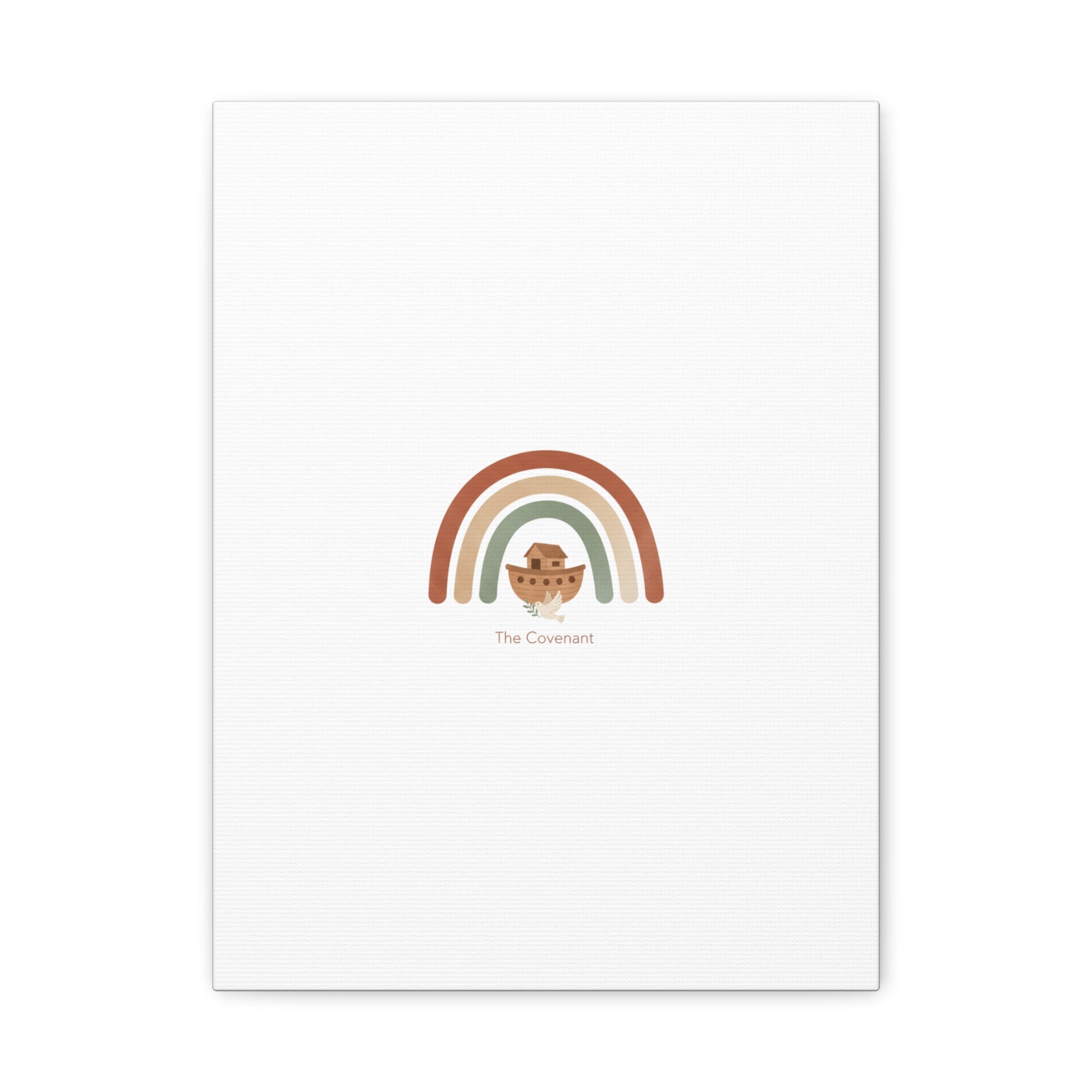Noah's Ark Rainbow Matte Canvas Wall Art - "The Covenant" Nursery Decor