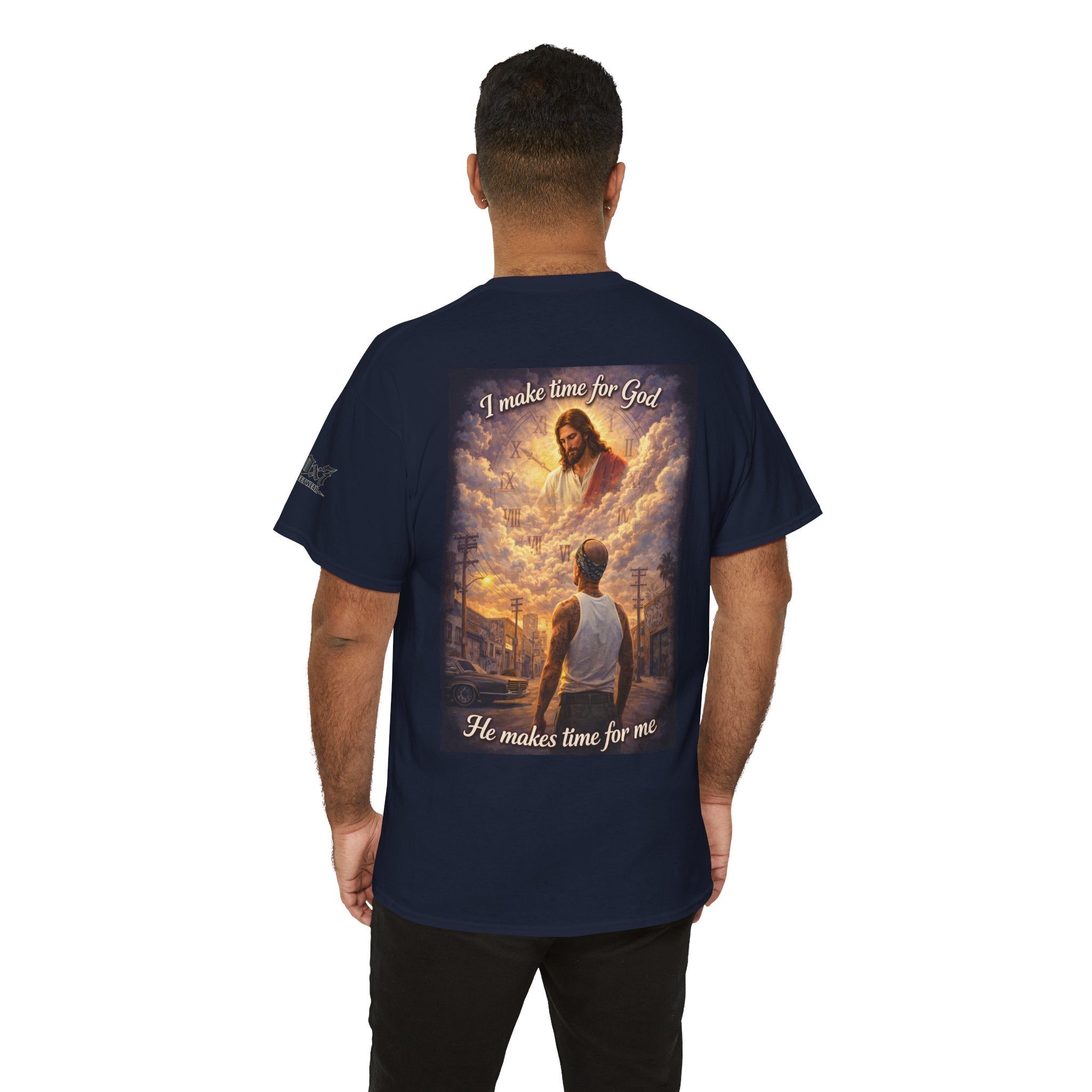 "I Make Time for God, He Makes Time for Me" 70x7 Streetwear Graphic Tee
