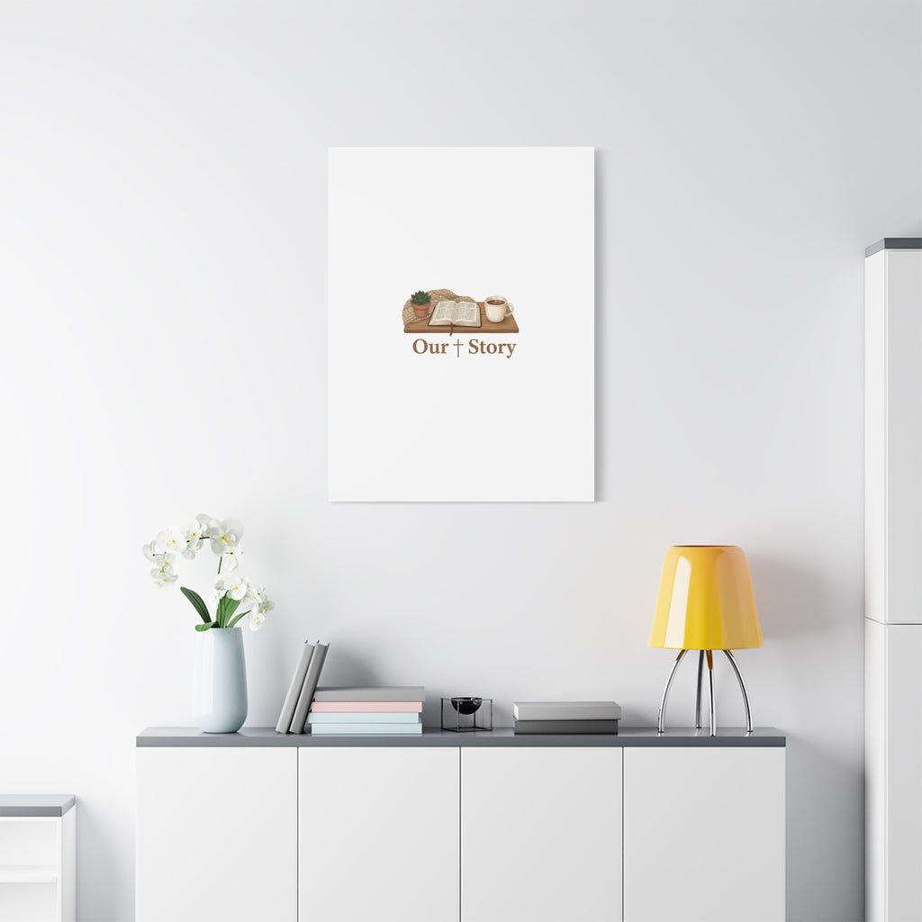 Our Story Canvas | Cozy Reading Aesthetic, Bookish Home Decor