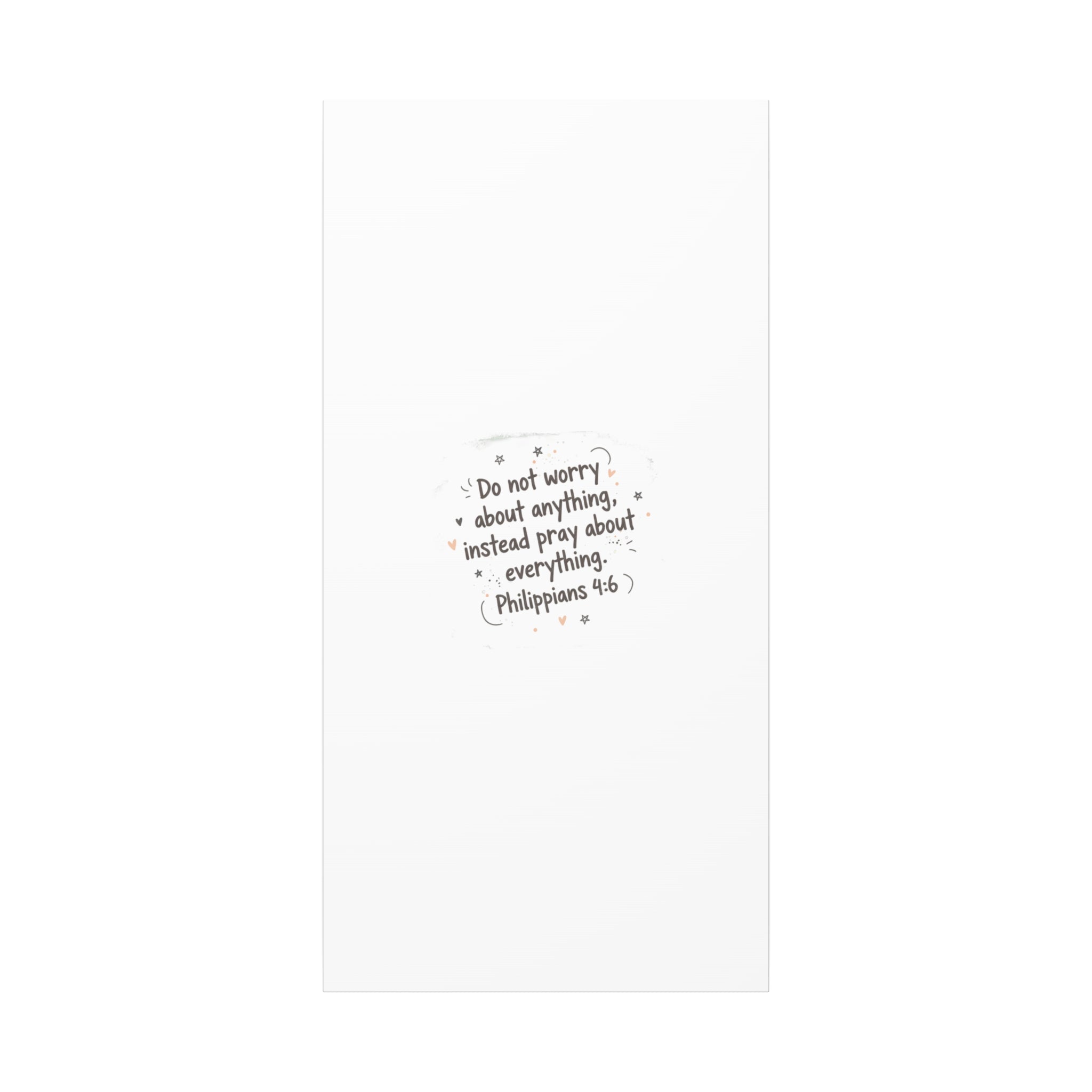 Do Not Worry Prayer Canvas | Handwritten Messy Script, Pastel Doodle Art
