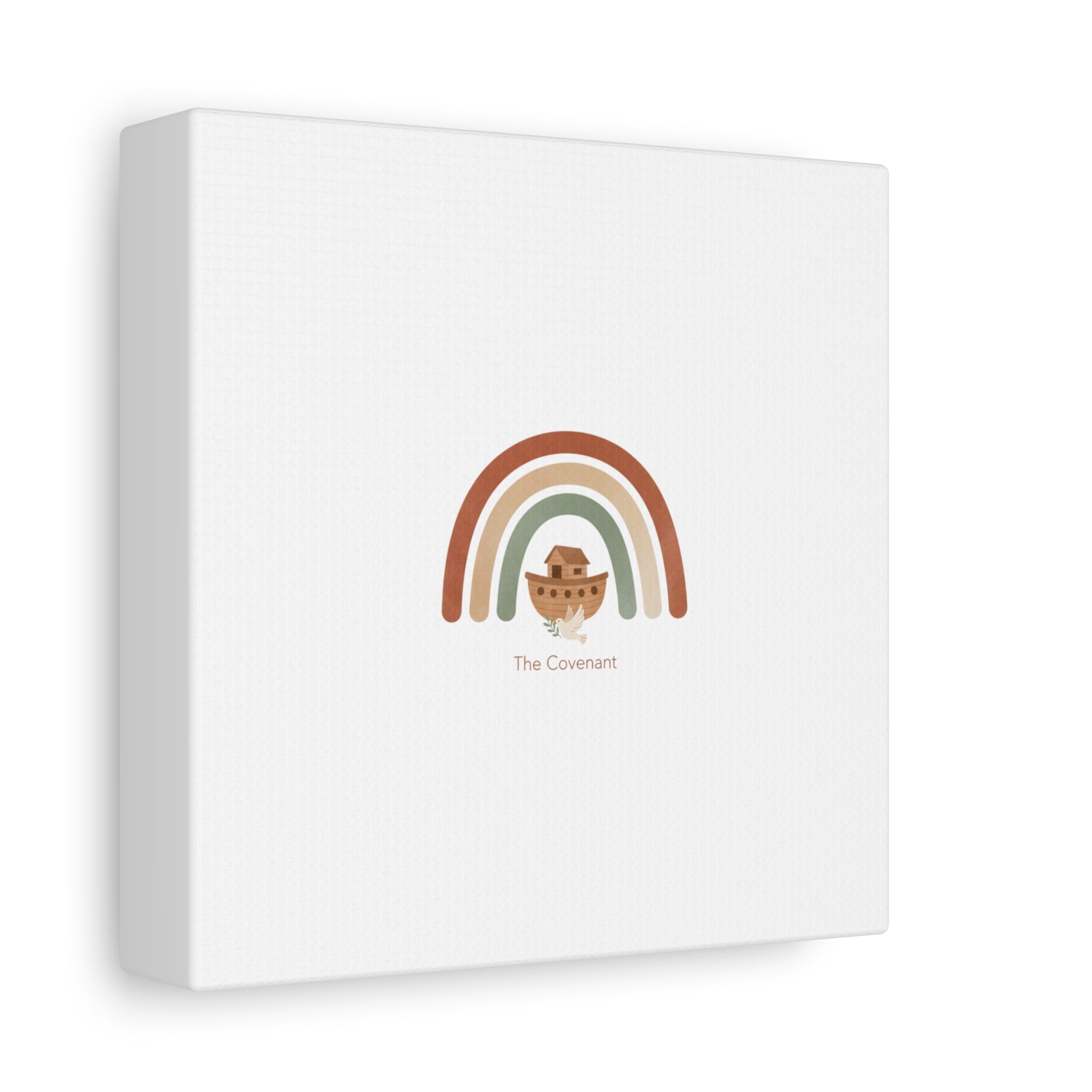 Noah's Ark Rainbow Matte Canvas Wall Art - "The Covenant" Nursery Decor
