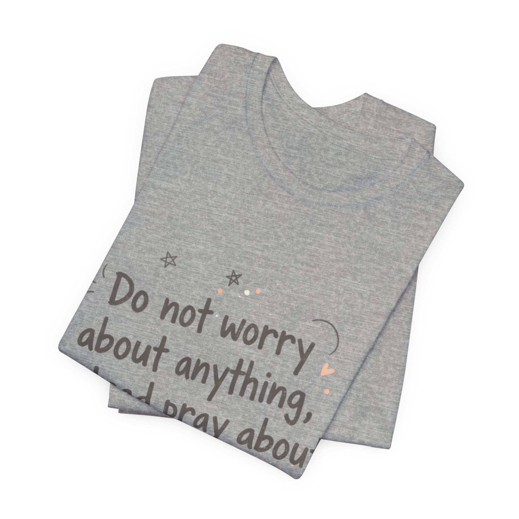Do Not Worry Handlettered Tee | messy script design, doodle text