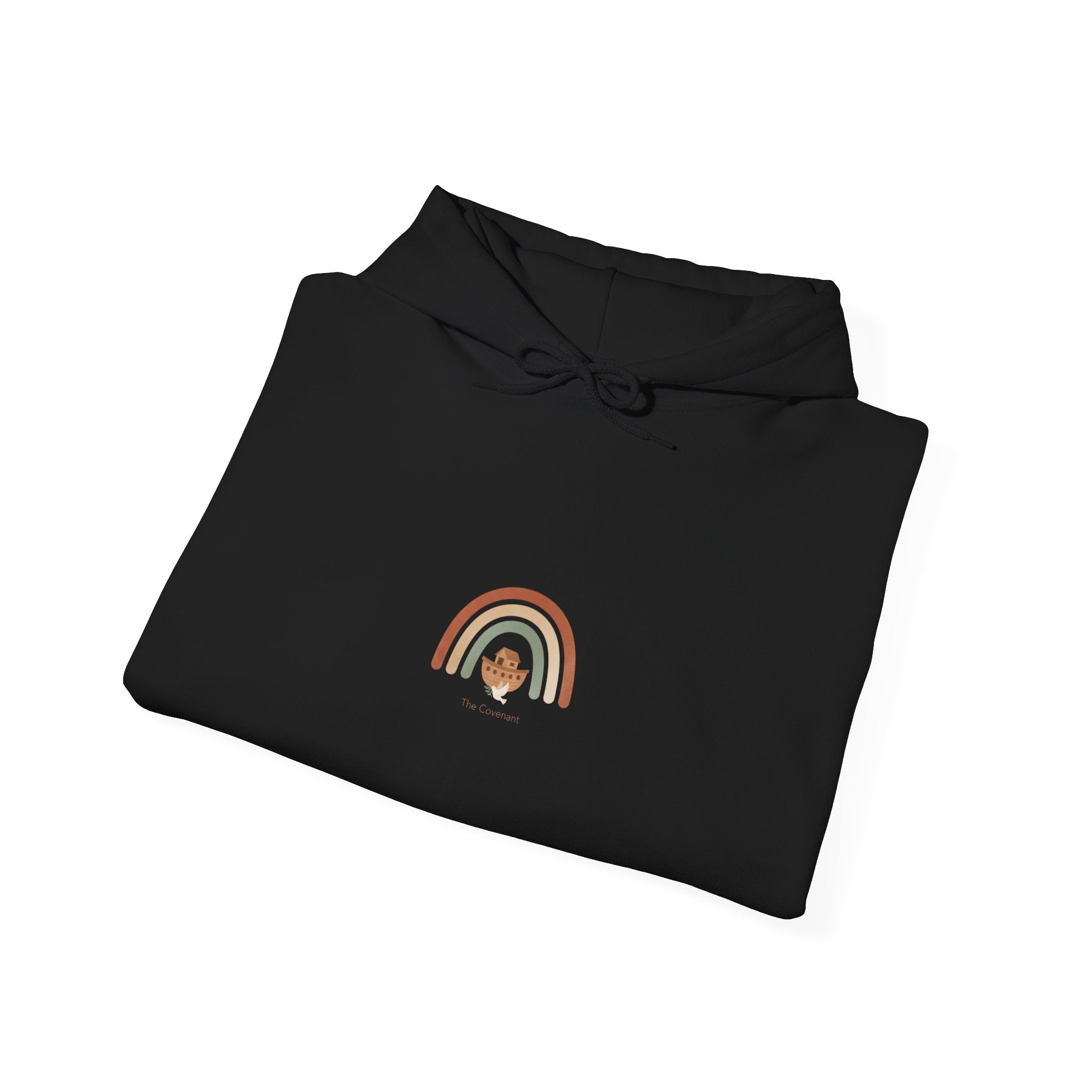 Minimal Boho Rainbow Hoodie — Tiny Floral Rainbow Graphic Sweatshirt