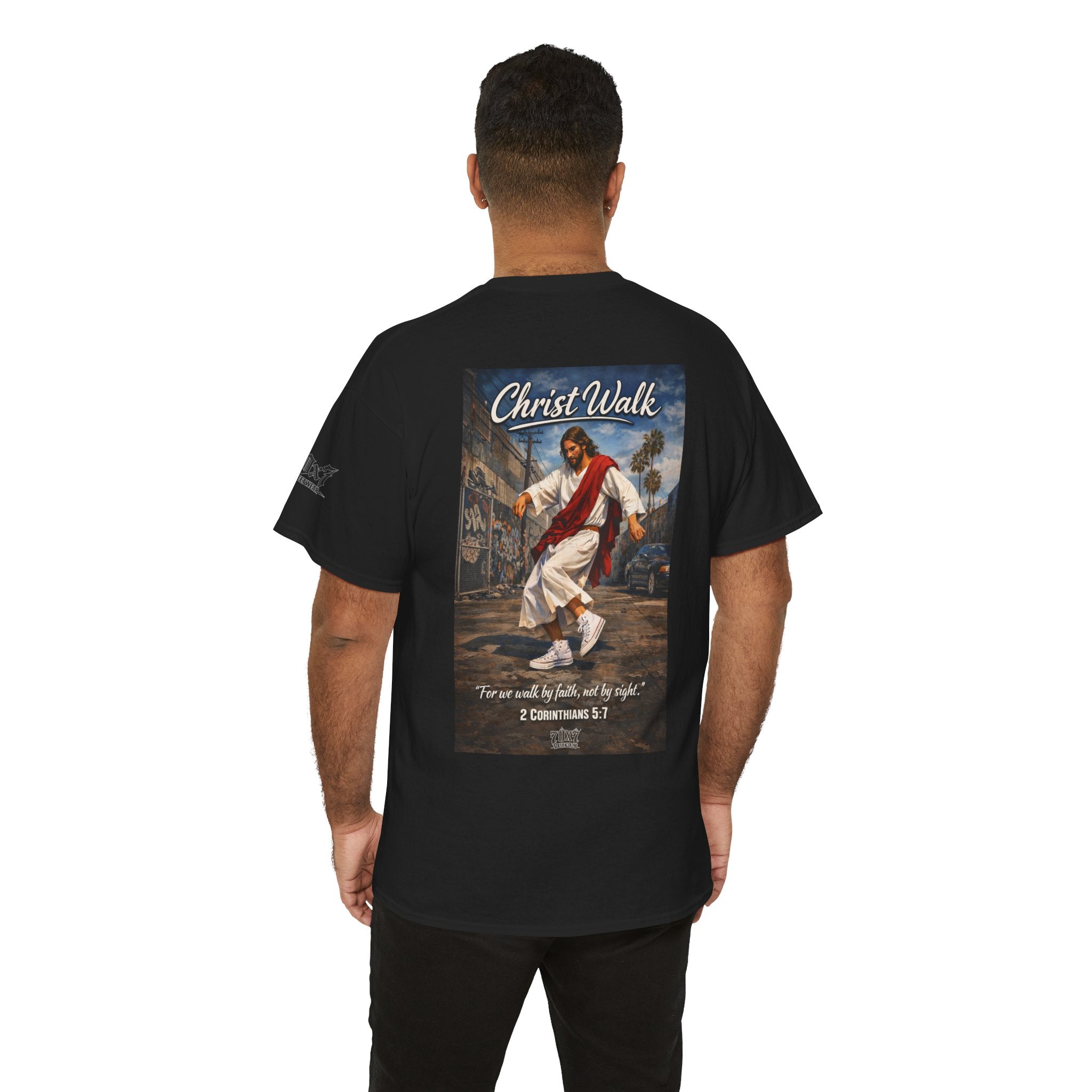 Christ Walk T-Shirt — ‘For we walk by faith, not by sight’ Christian Graphic Tee