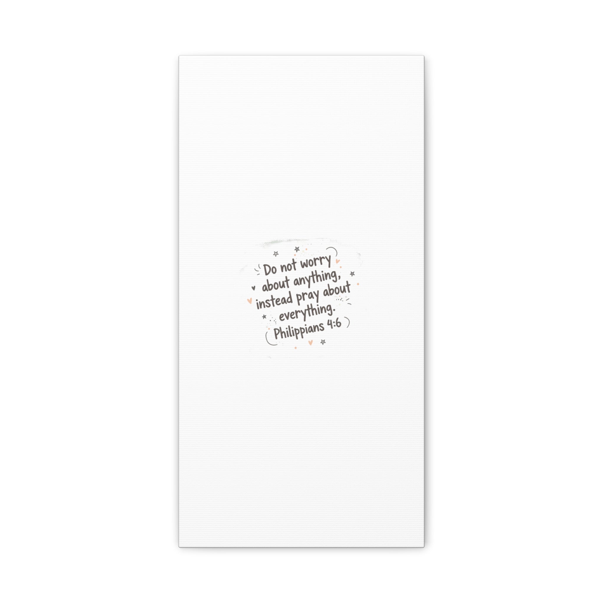 Do Not Worry Prayer Canvas | Handwritten Messy Script, Pastel Doodle Art