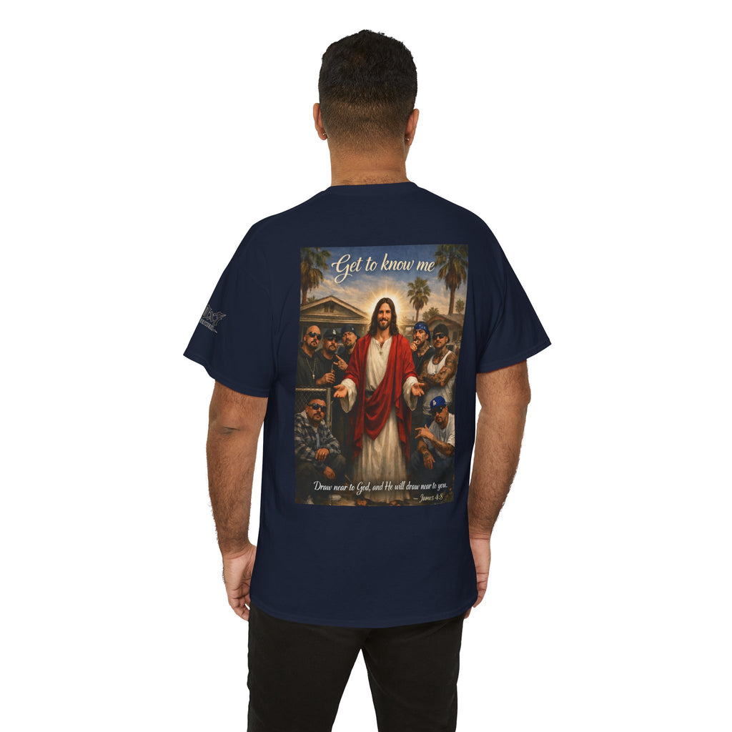 70x7 Streetwear - Jesus 'Get to Know Me' Graphic Tee