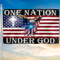 3X5 Patriotic American Flags, 4Th of July Decorations, One Nation under God American Eagle Flag - Double Sided, Heavy Duty Canvas - Decorations for Indoor, Outdoor Decor Flag with Grommets
